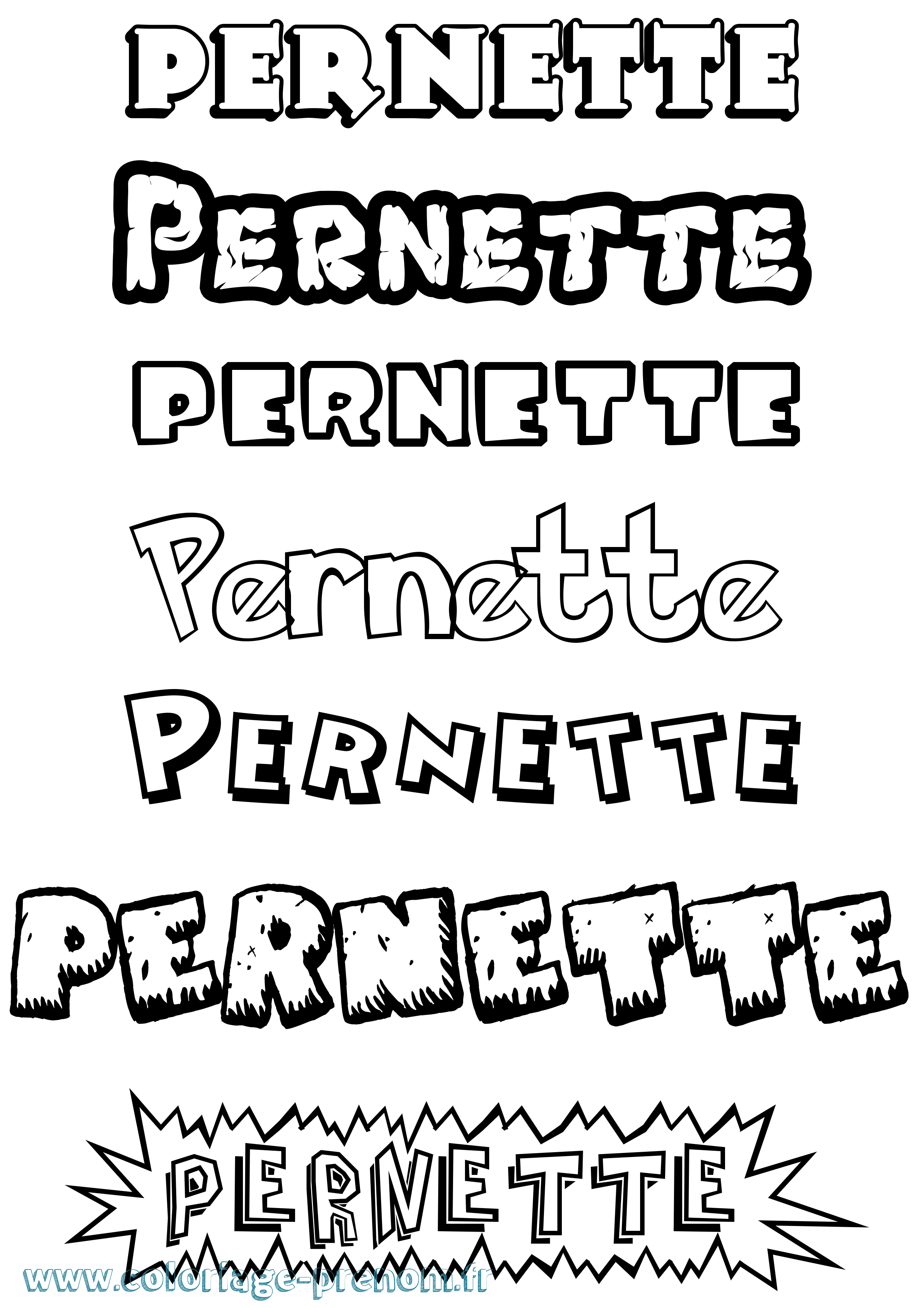 Coloriage Pernette Dessin Animé Coloriage prénom Pernette Dessin Animé