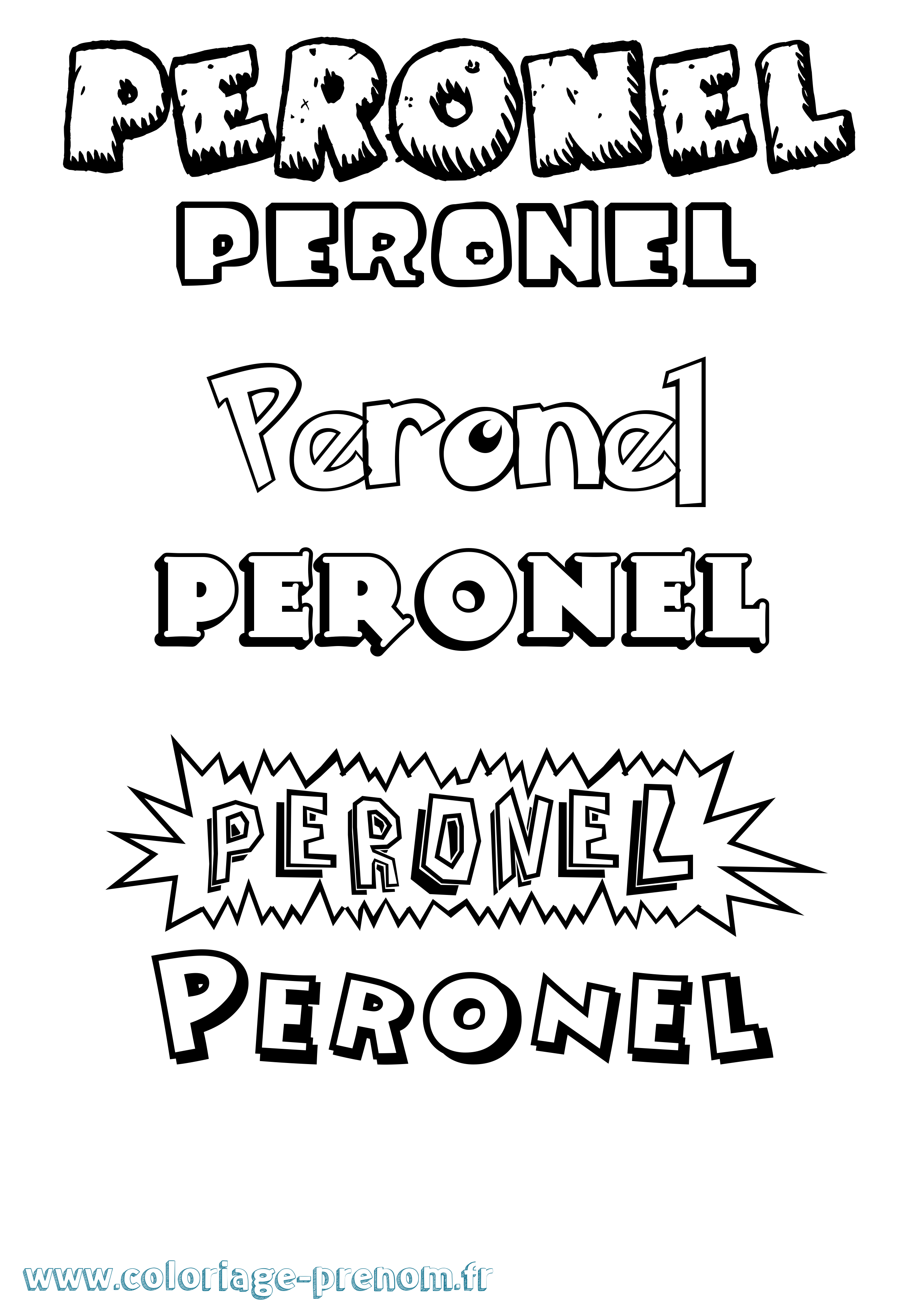 Coloriage Peronel Dessin Animé Coloriage prénom Peronel Dessin Animé