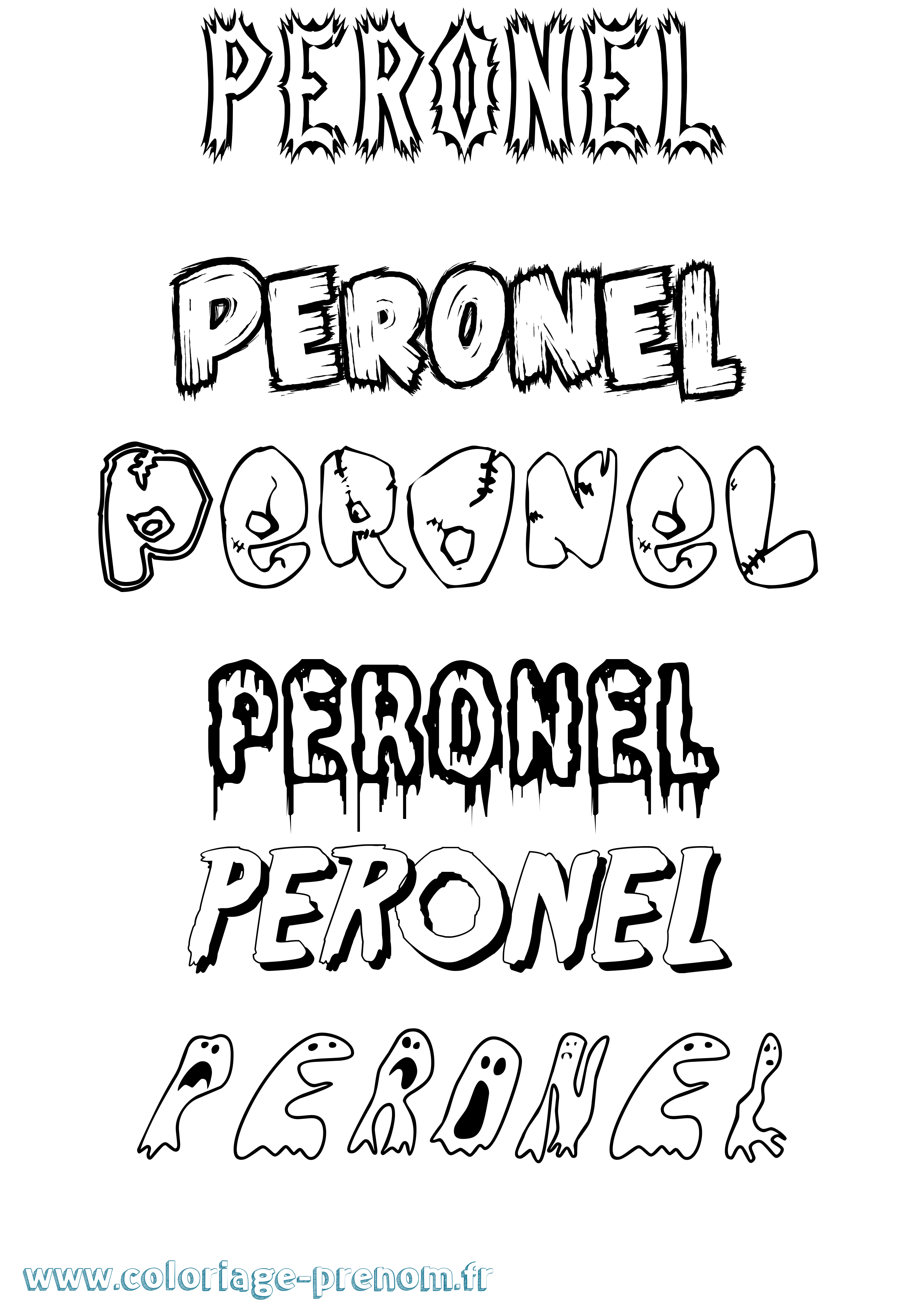 Coloriage Peronel Frisson Coloriage prénom Peronel Frisson
