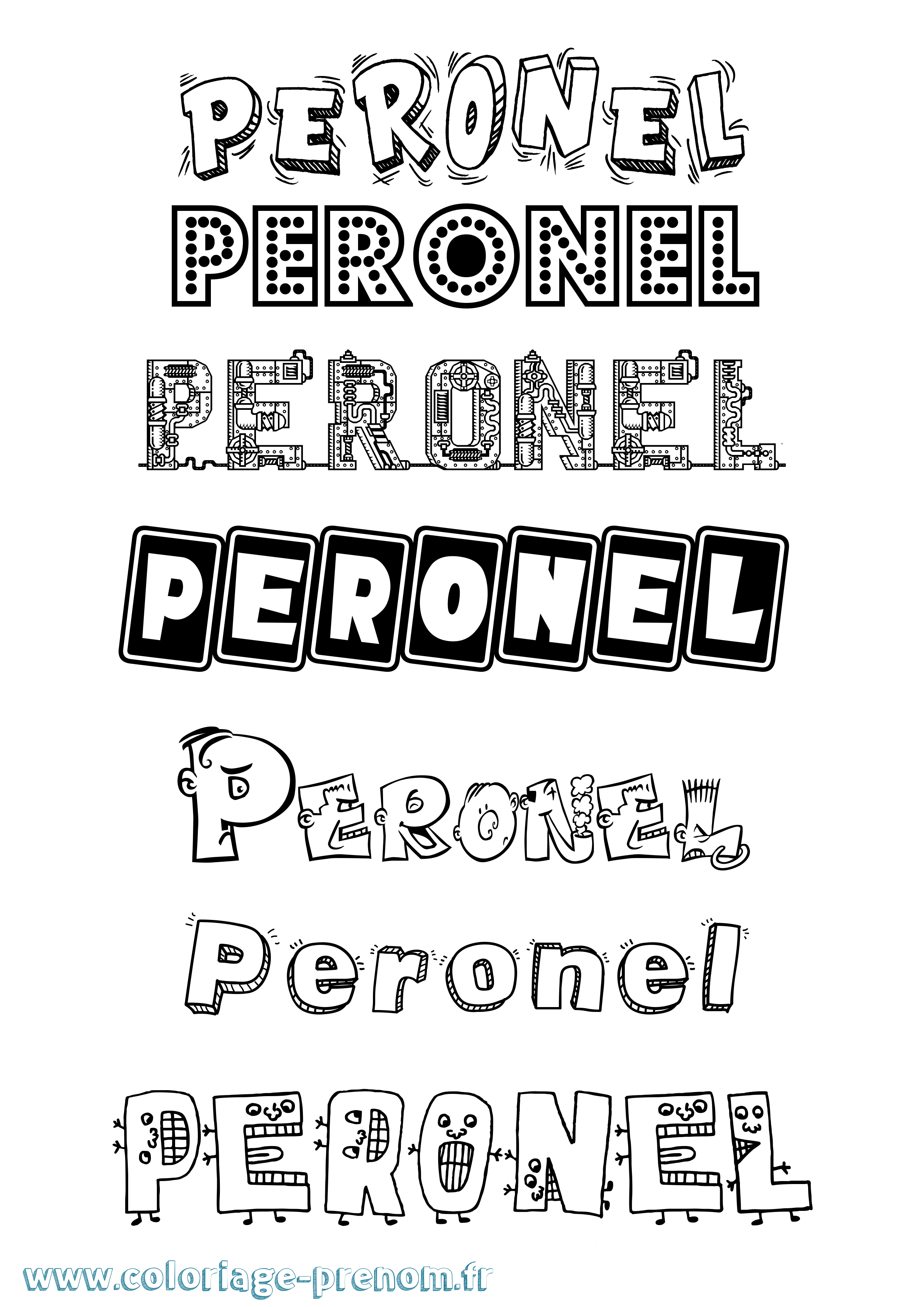 Coloriage Peronel Fun Coloriage prénom Peronel Fun