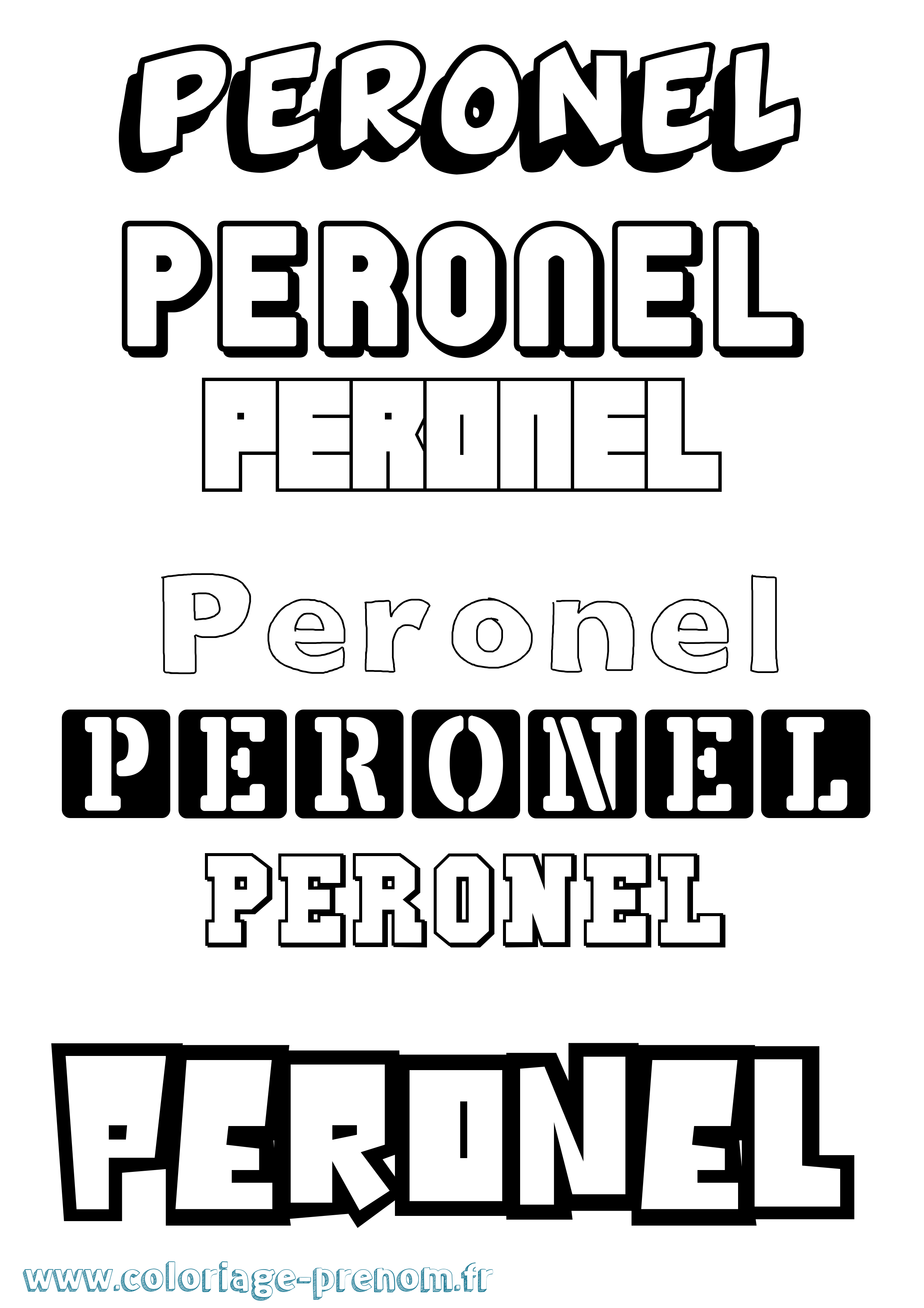 Coloriage Peronel Simple Coloriage prénom Peronel Simple