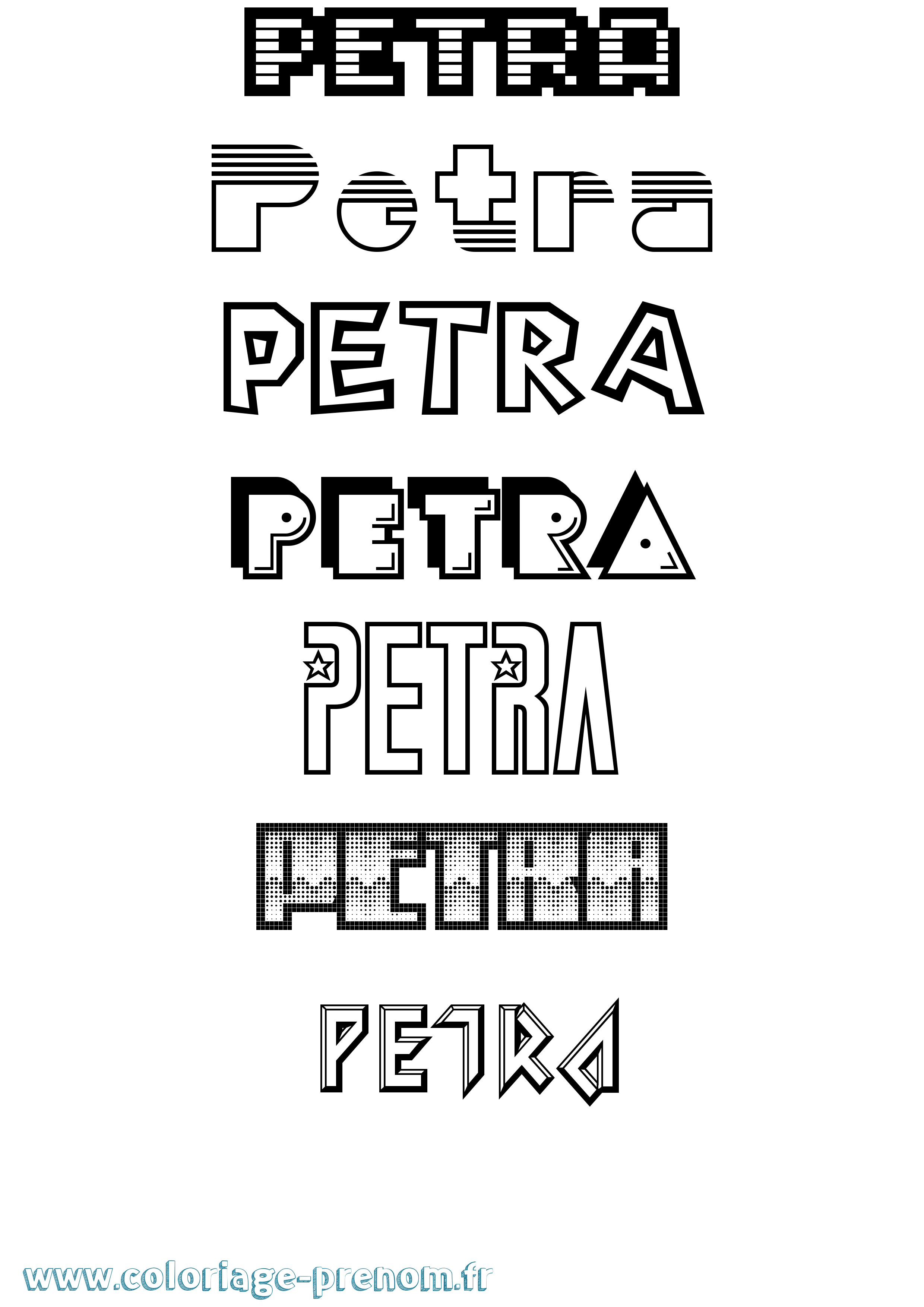 Coloriage Petra Jeux Vidéos Coloriage prénom Petra Jeux Vidéos