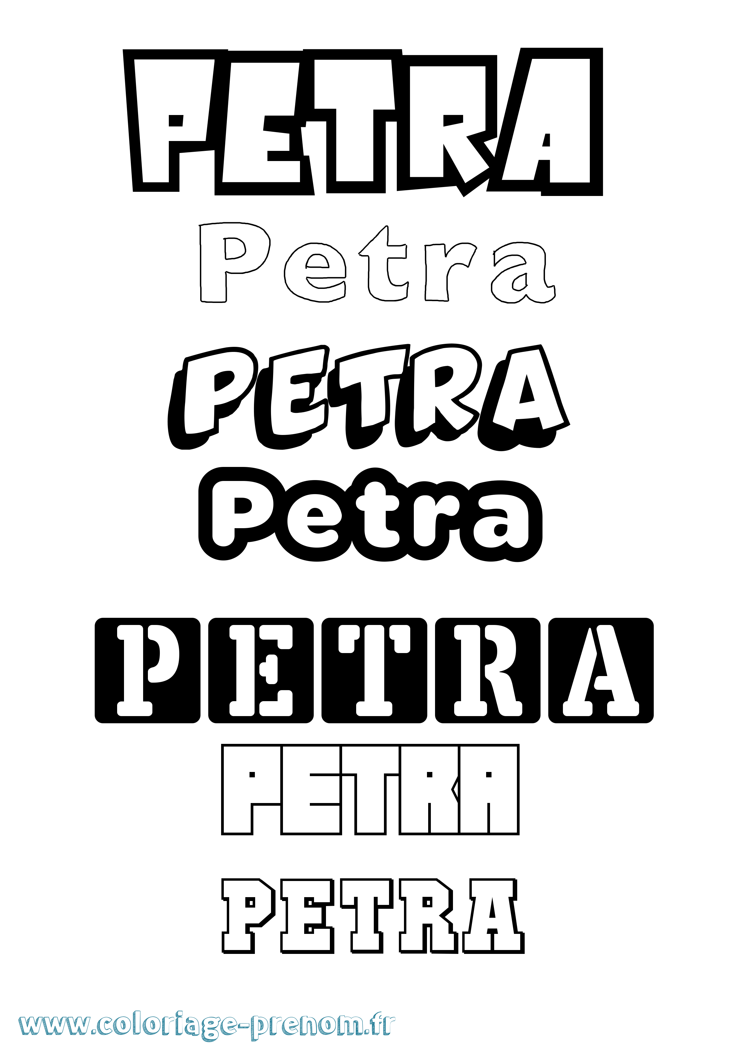 Coloriage Petra Simple Coloriage prénom Petra Simple