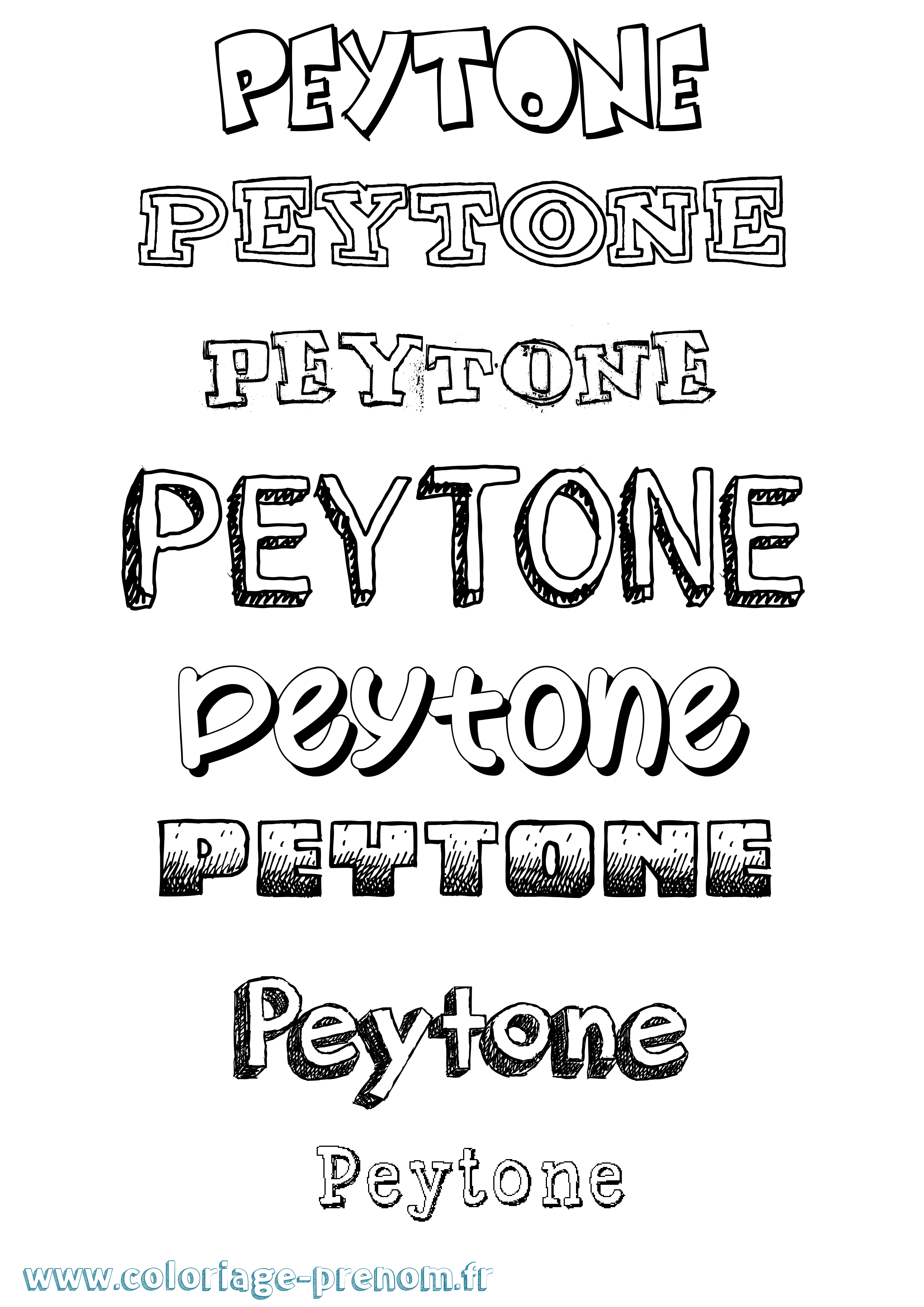 Coloriage Peytone Dessiné Coloriage prénom Peytone Dessiné