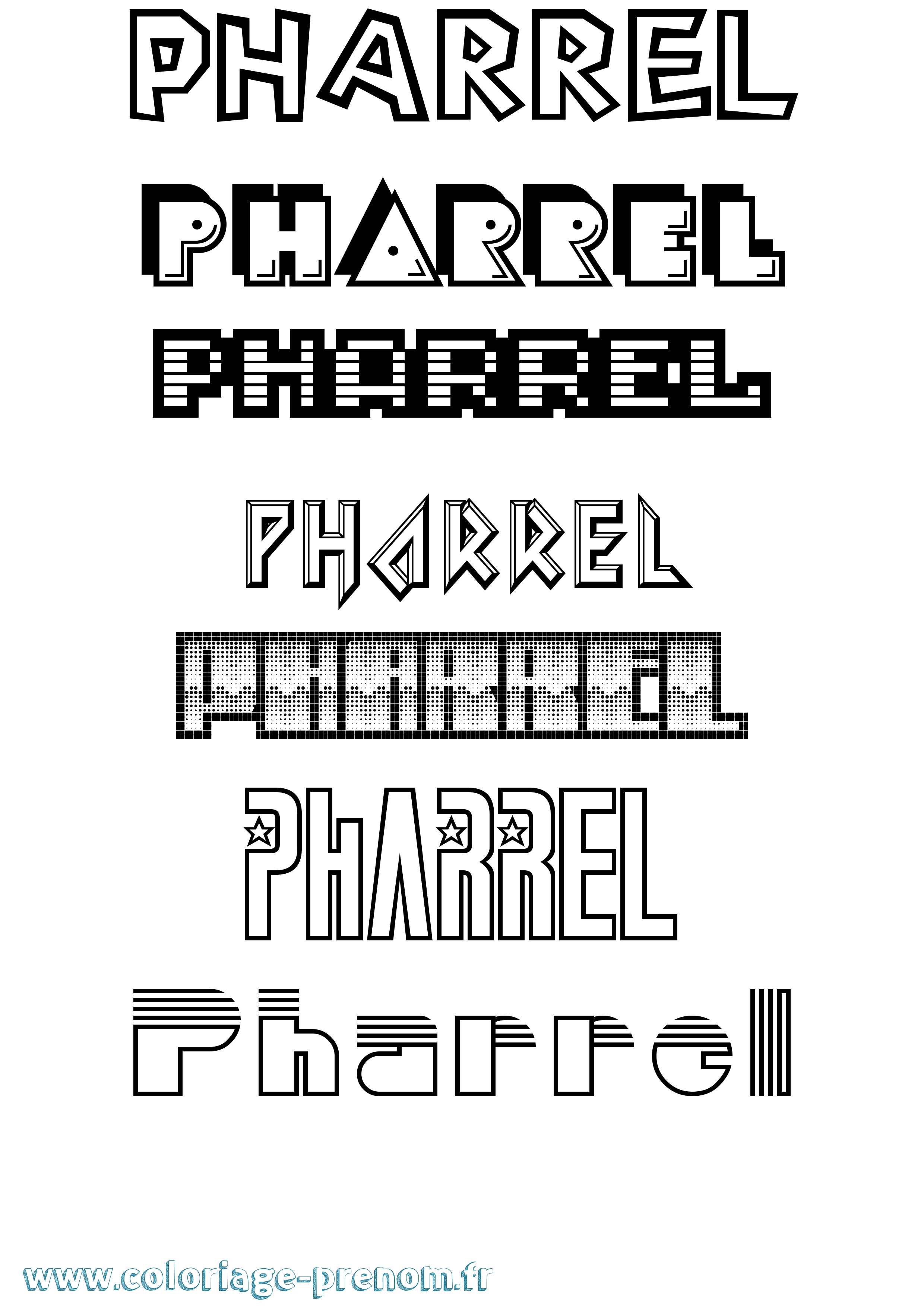 Coloriage Pharrel Jeux Vidéos Coloriage prénom Pharrel Jeux Vidéos