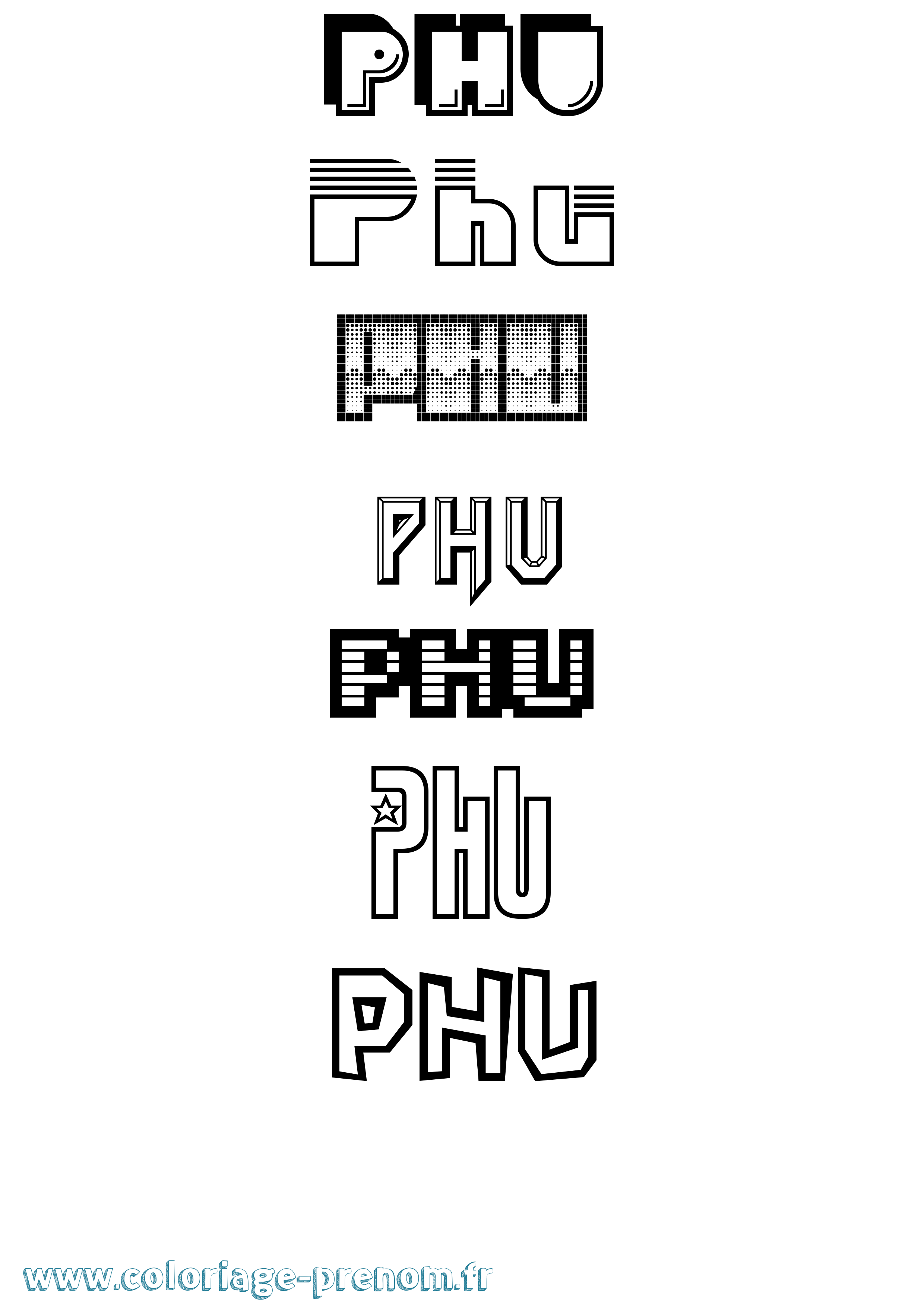 Coloriage Phu Jeux Vidéos Coloriage prénom Phu Jeux Vidéos