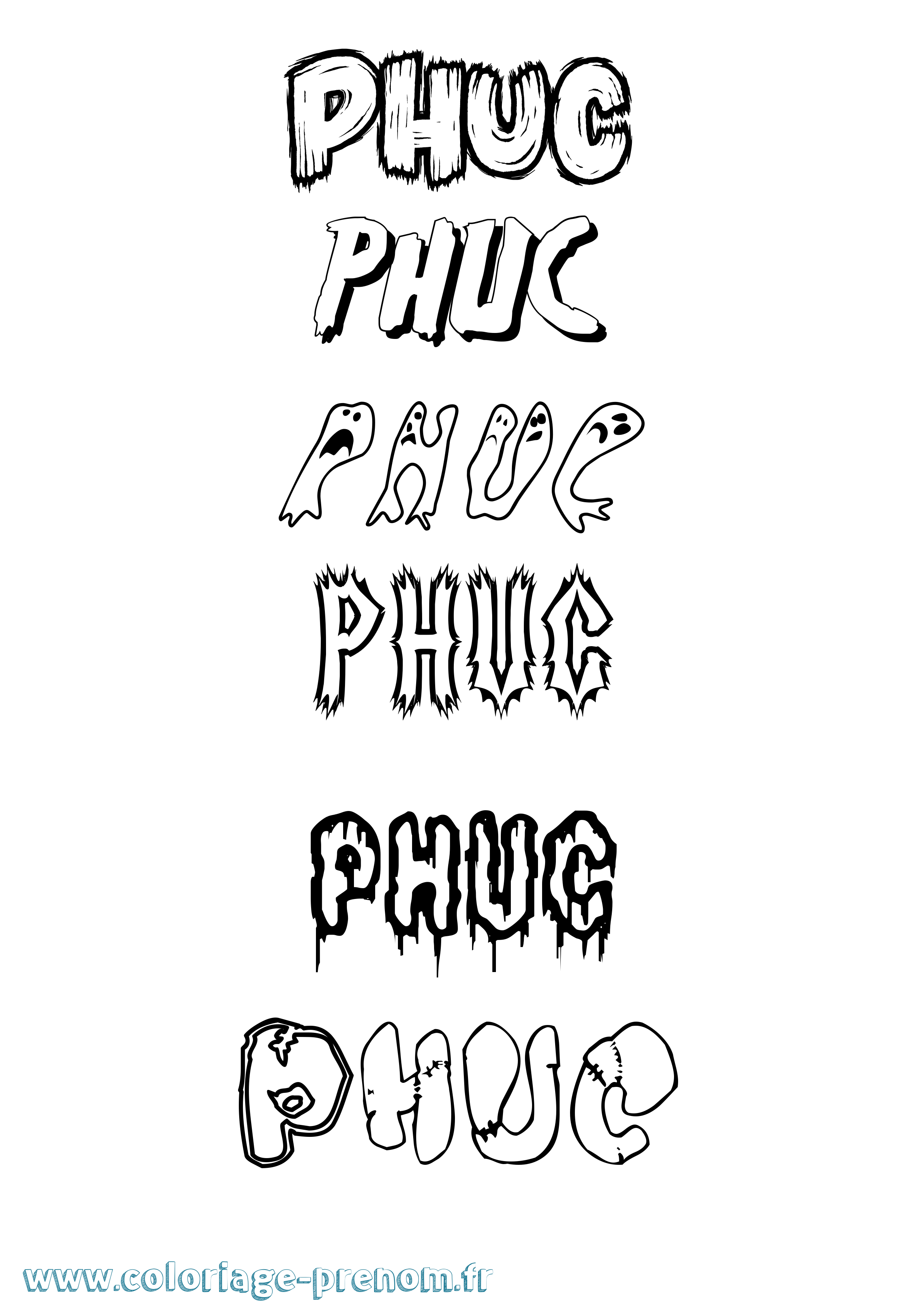Coloriage Phuc Frisson Coloriage prénom Phuc Frisson