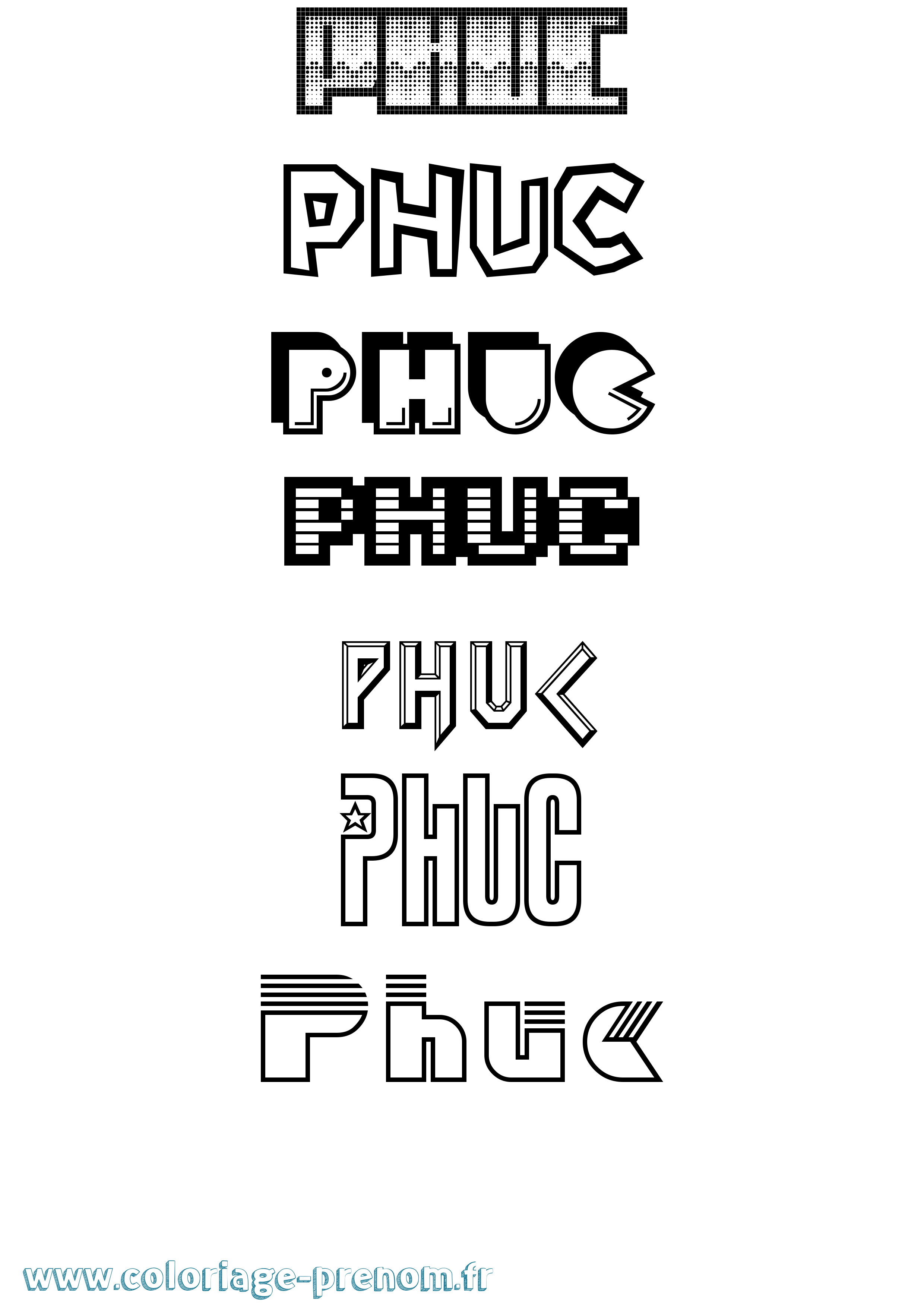 Coloriage Phuc Jeux Vidéos Coloriage prénom Phuc Jeux Vidéos