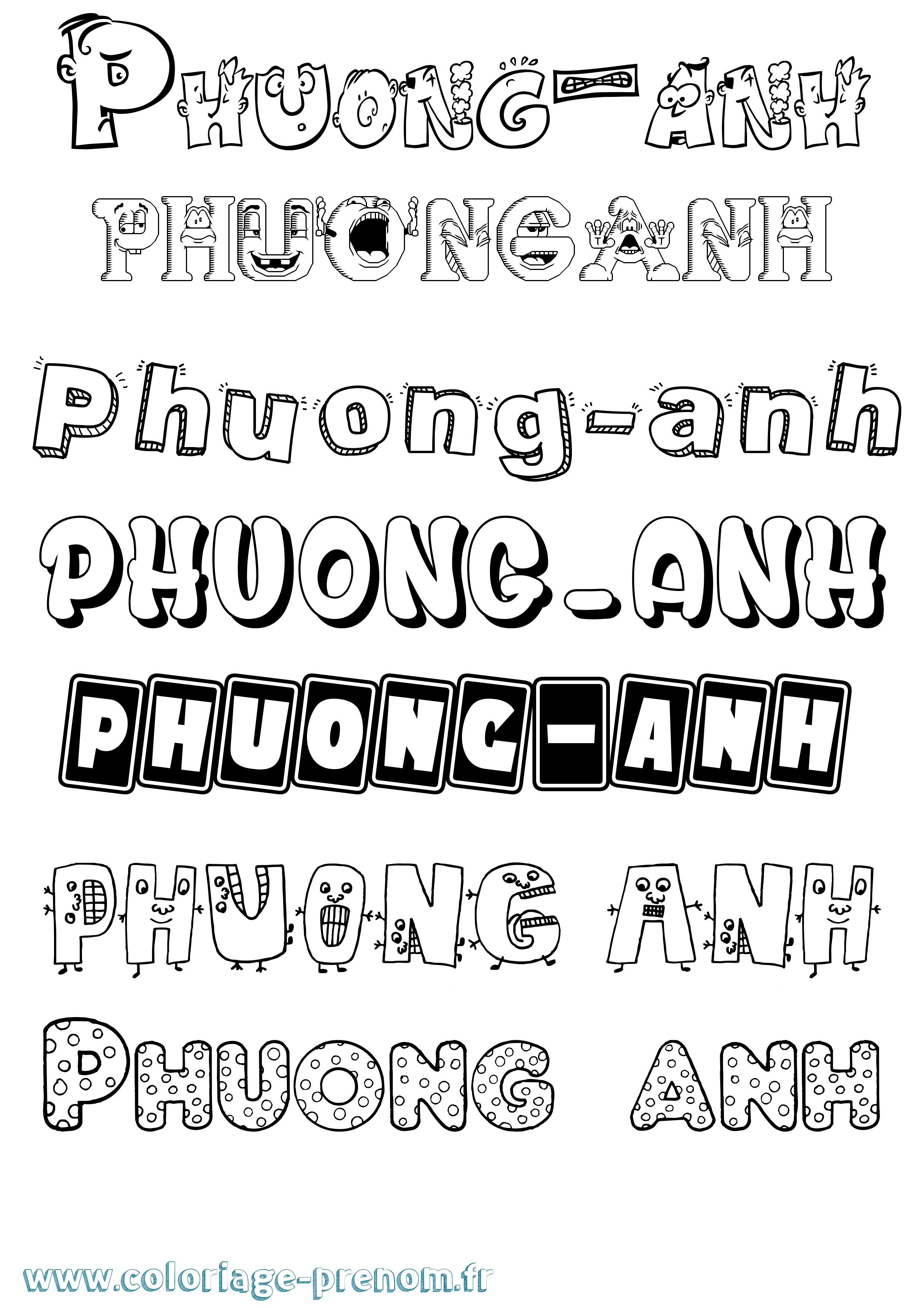 Coloriage Phuong-Anh Fun Coloriage prénom Phuong-Anh Fun