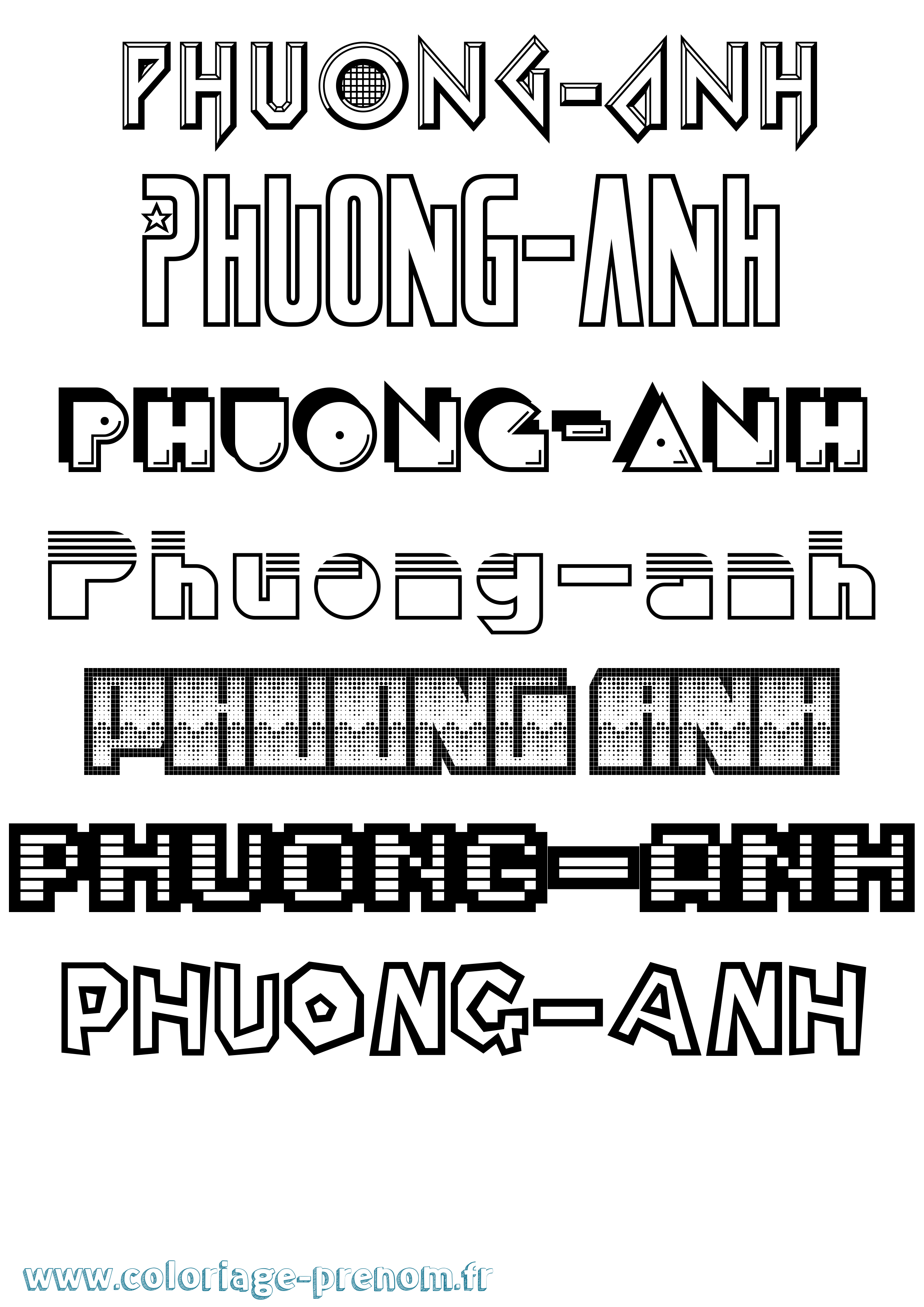 Coloriage Phuong-Anh Jeux Vidéos Coloriage prénom Phuong-Anh Jeux Vidéos