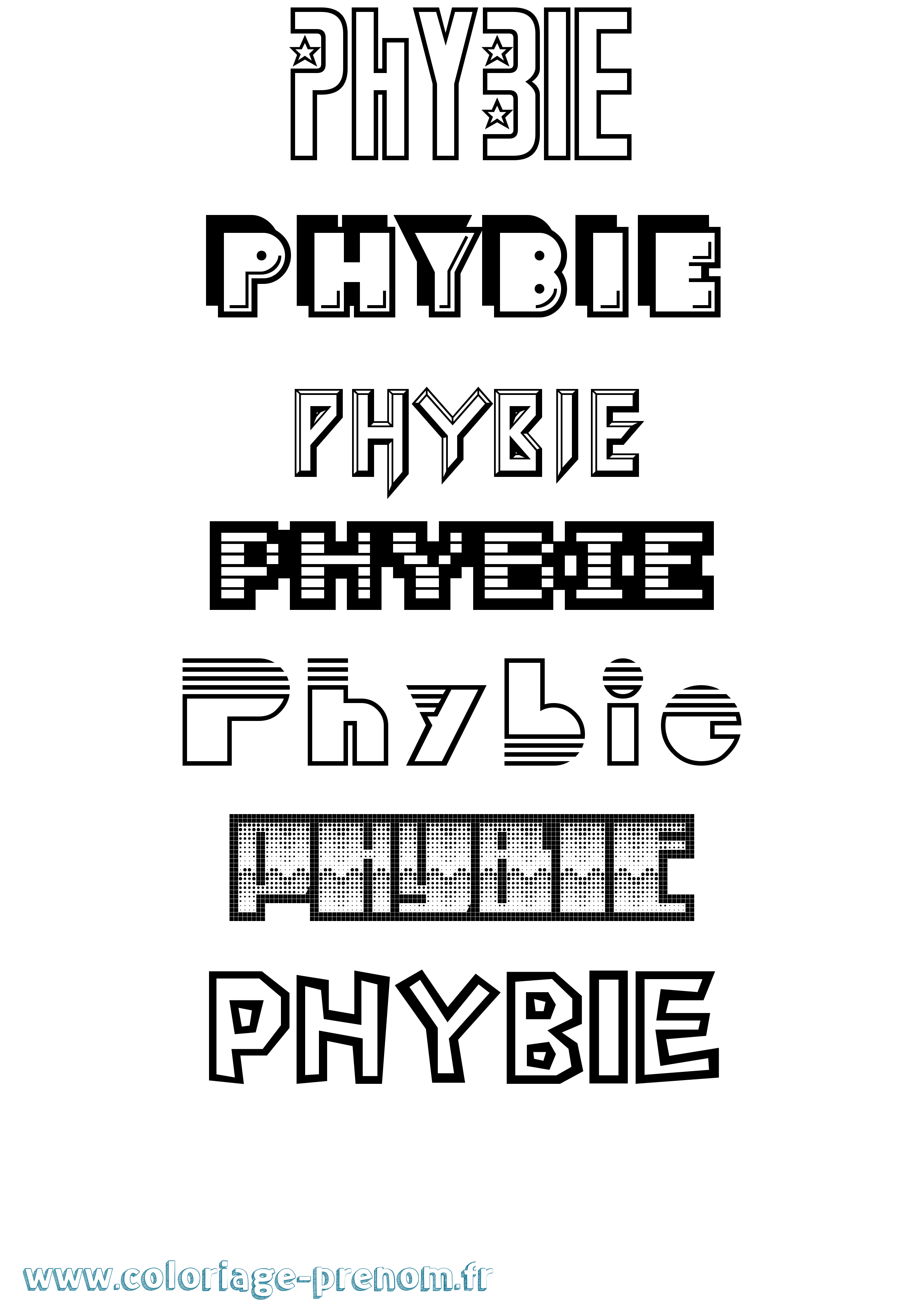 Coloriage Phybie Jeux Vidéos Coloriage prénom Phybie Jeux Vidéos