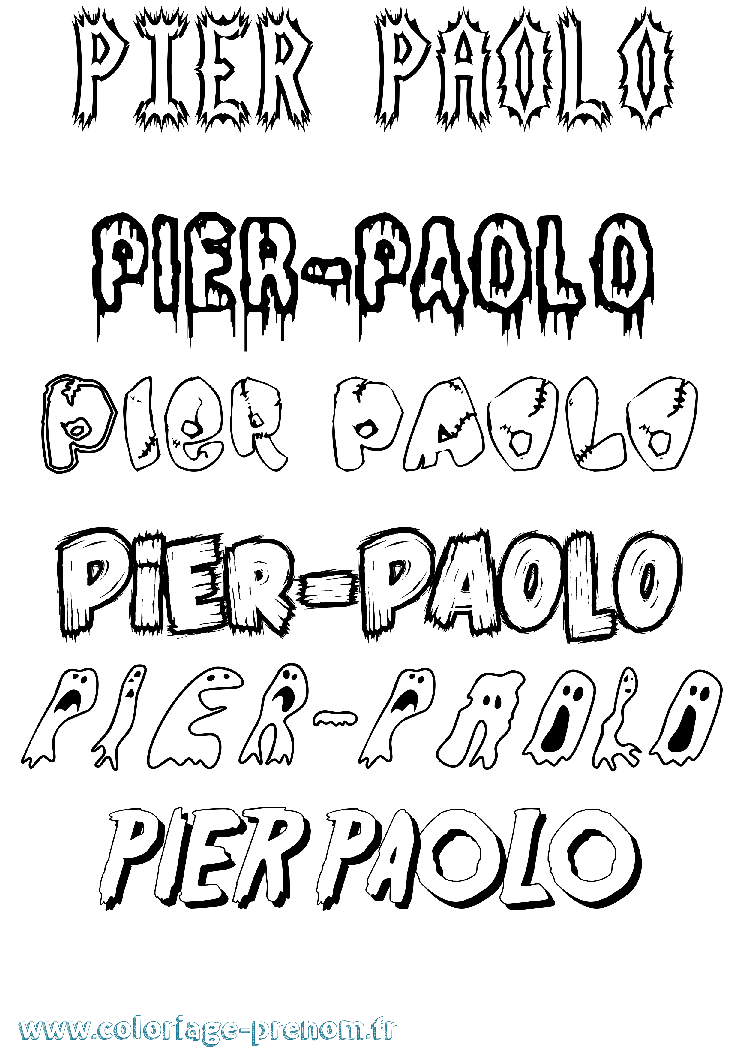 Coloriage Pier-Paolo Frisson Coloriage prénom Pier-Paolo Frisson