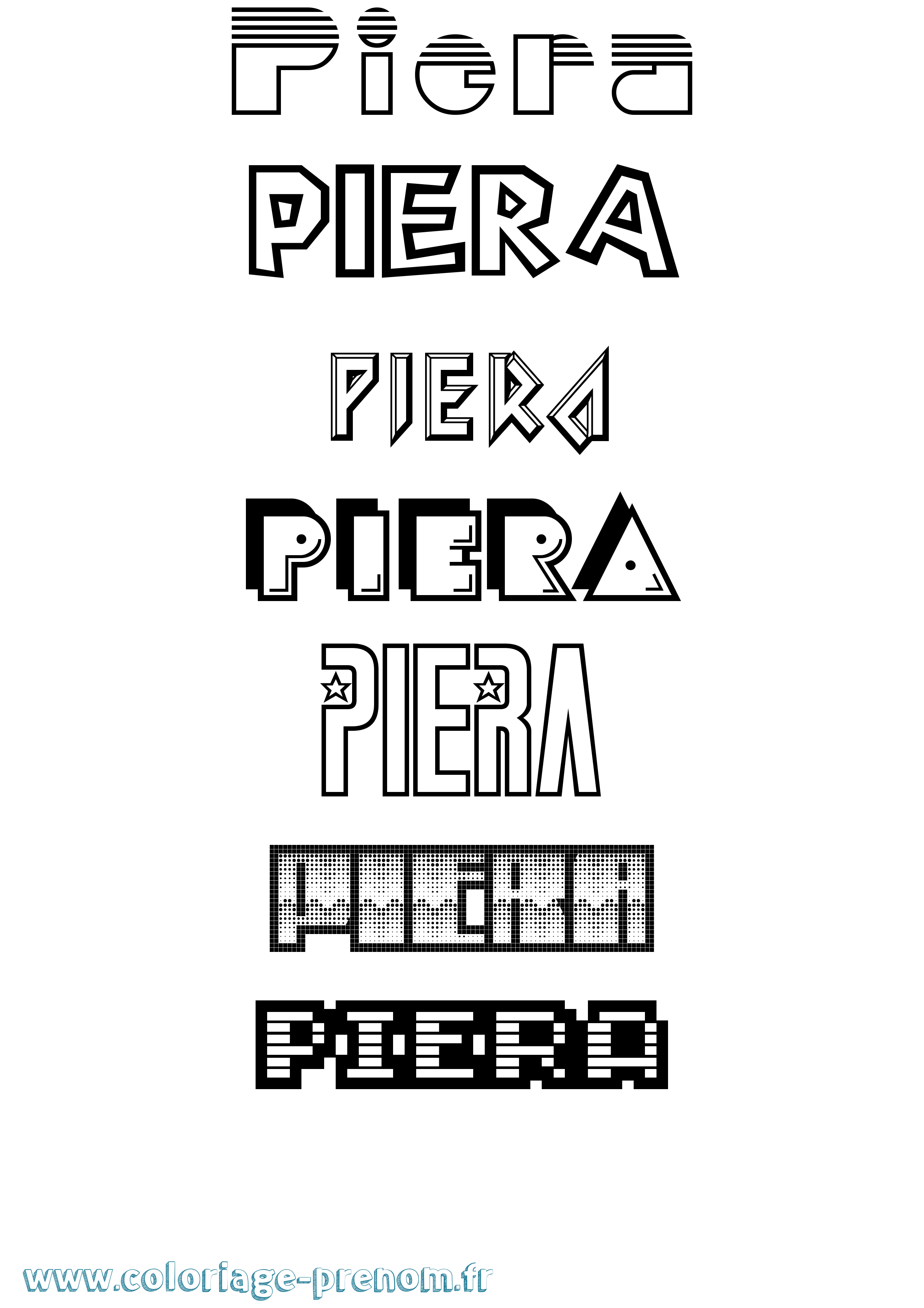 Coloriage Piera Jeux Vidéos Coloriage prénom Piera Jeux Vidéos
