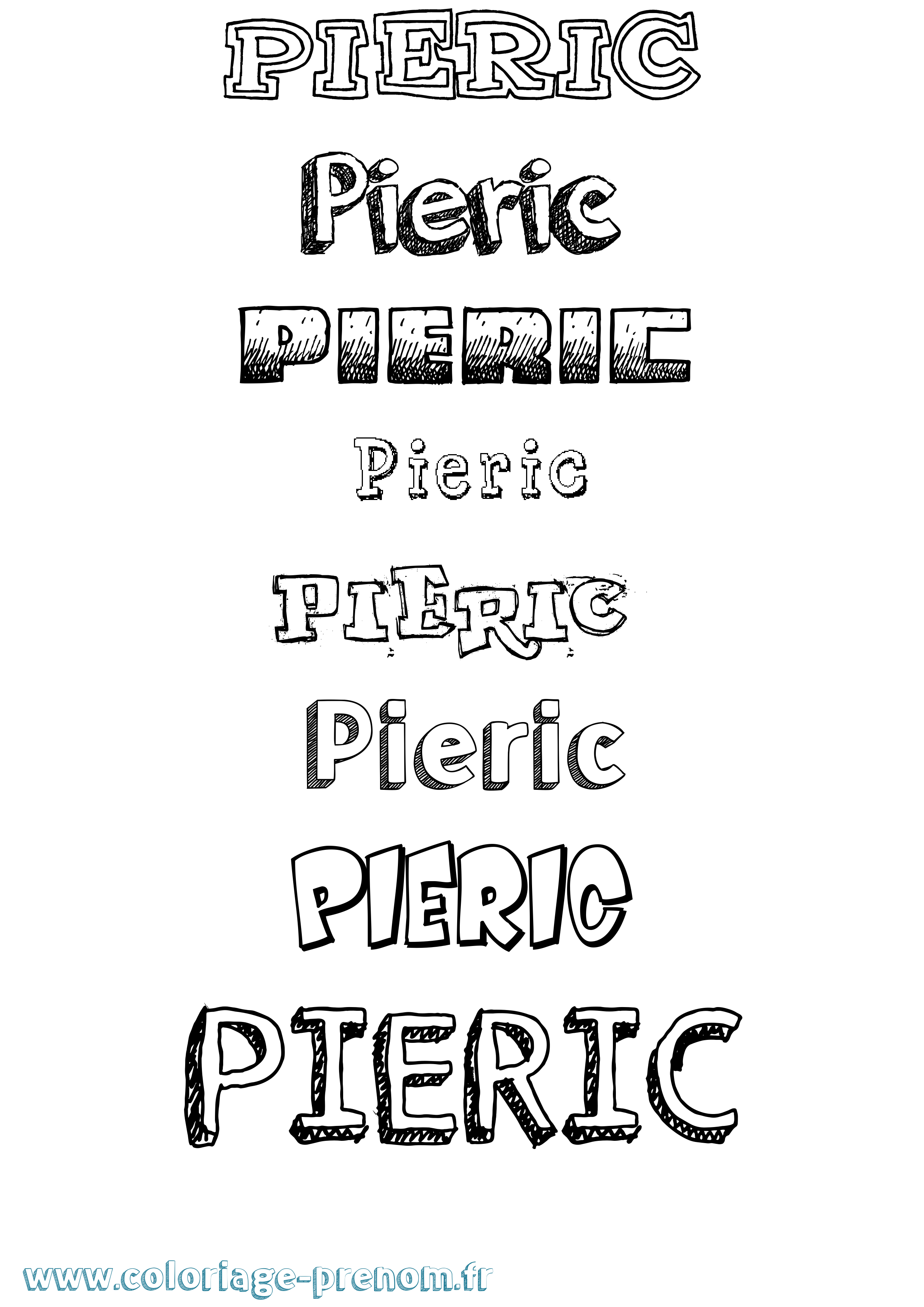 Coloriage Pieric Dessiné Coloriage prénom Pieric Dessiné