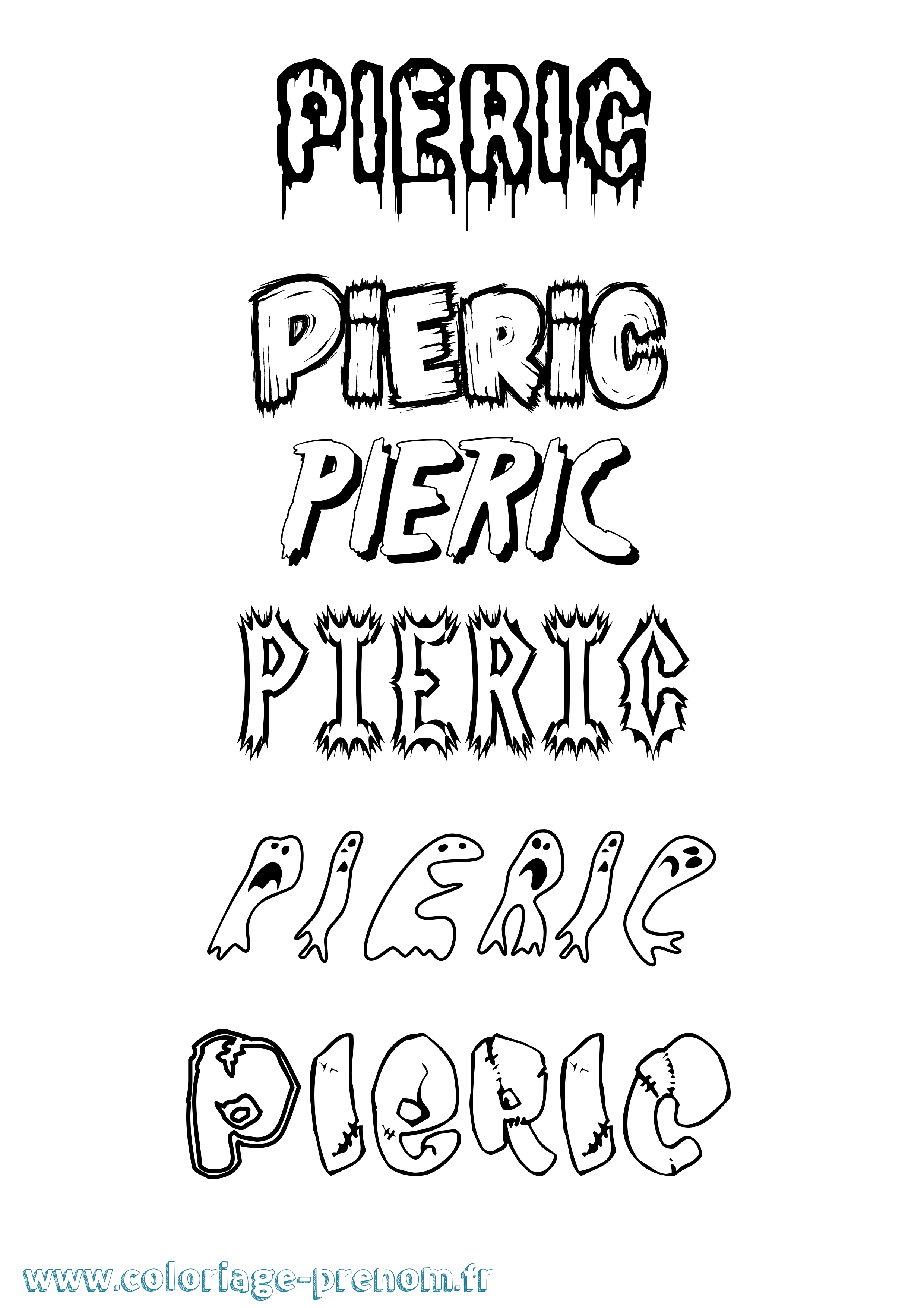 Coloriage Pieric Frisson Coloriage prénom Pieric Frisson