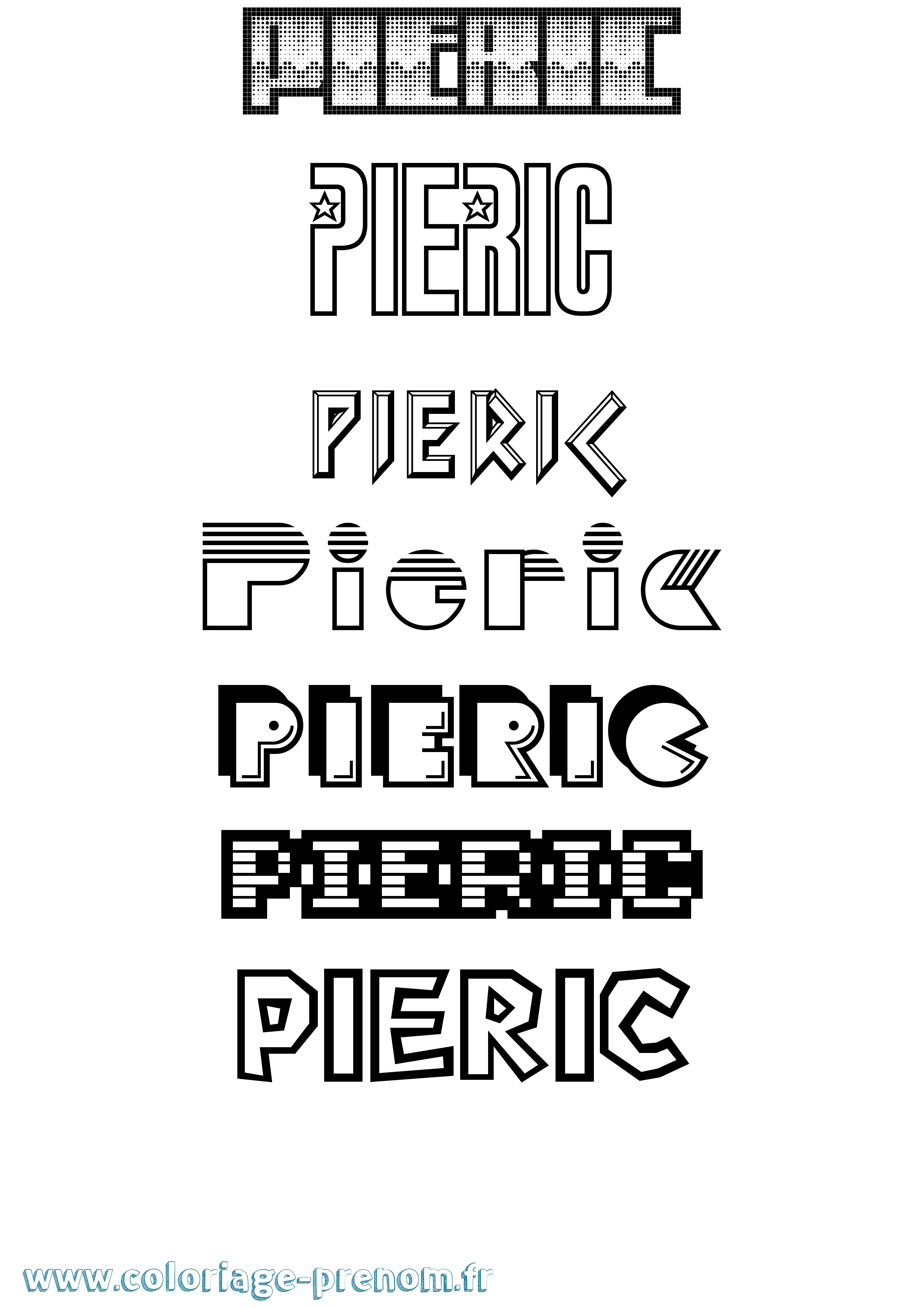 Coloriage Pieric Jeux Vidéos Coloriage prénom Pieric Jeux Vidéos