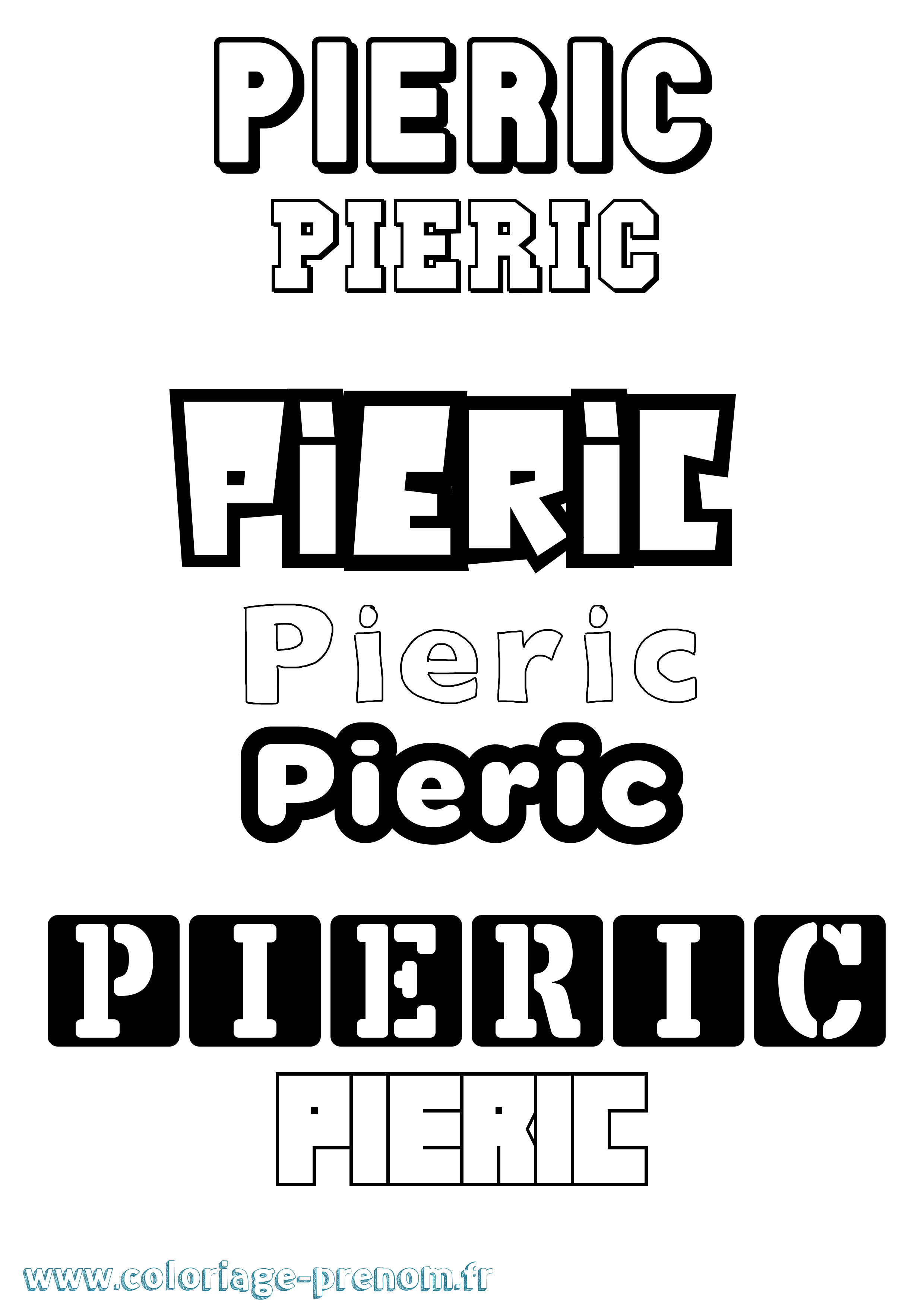 Coloriage Pieric Simple Coloriage prénom Pieric Simple