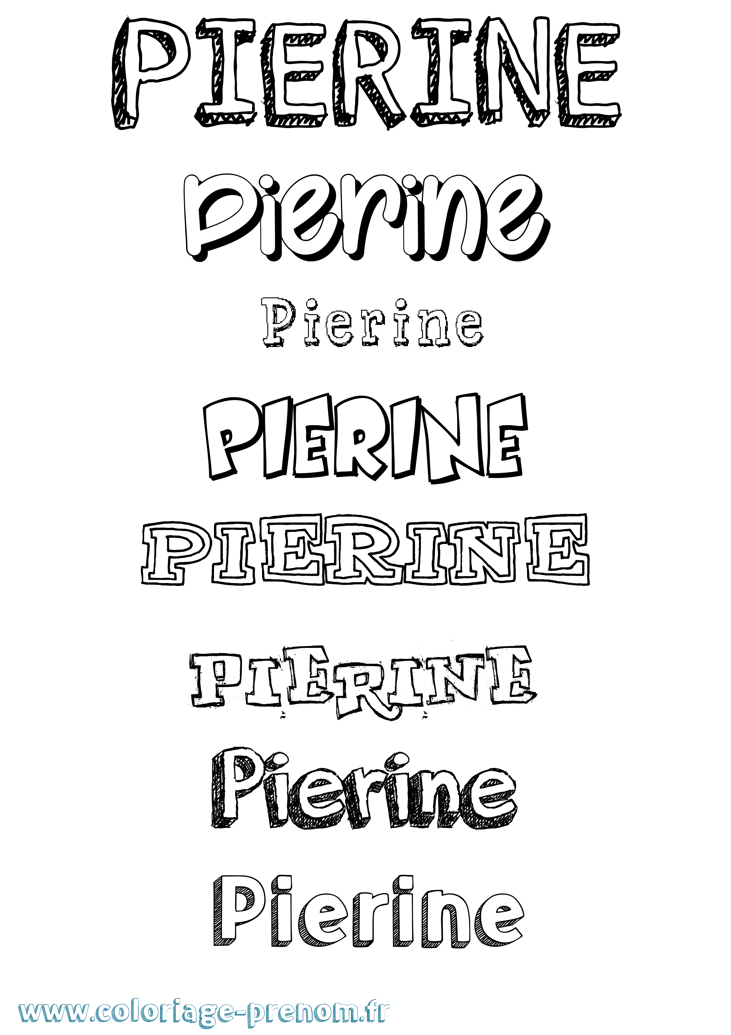 Coloriage Pierine Dessiné Coloriage prénom Pierine Dessiné