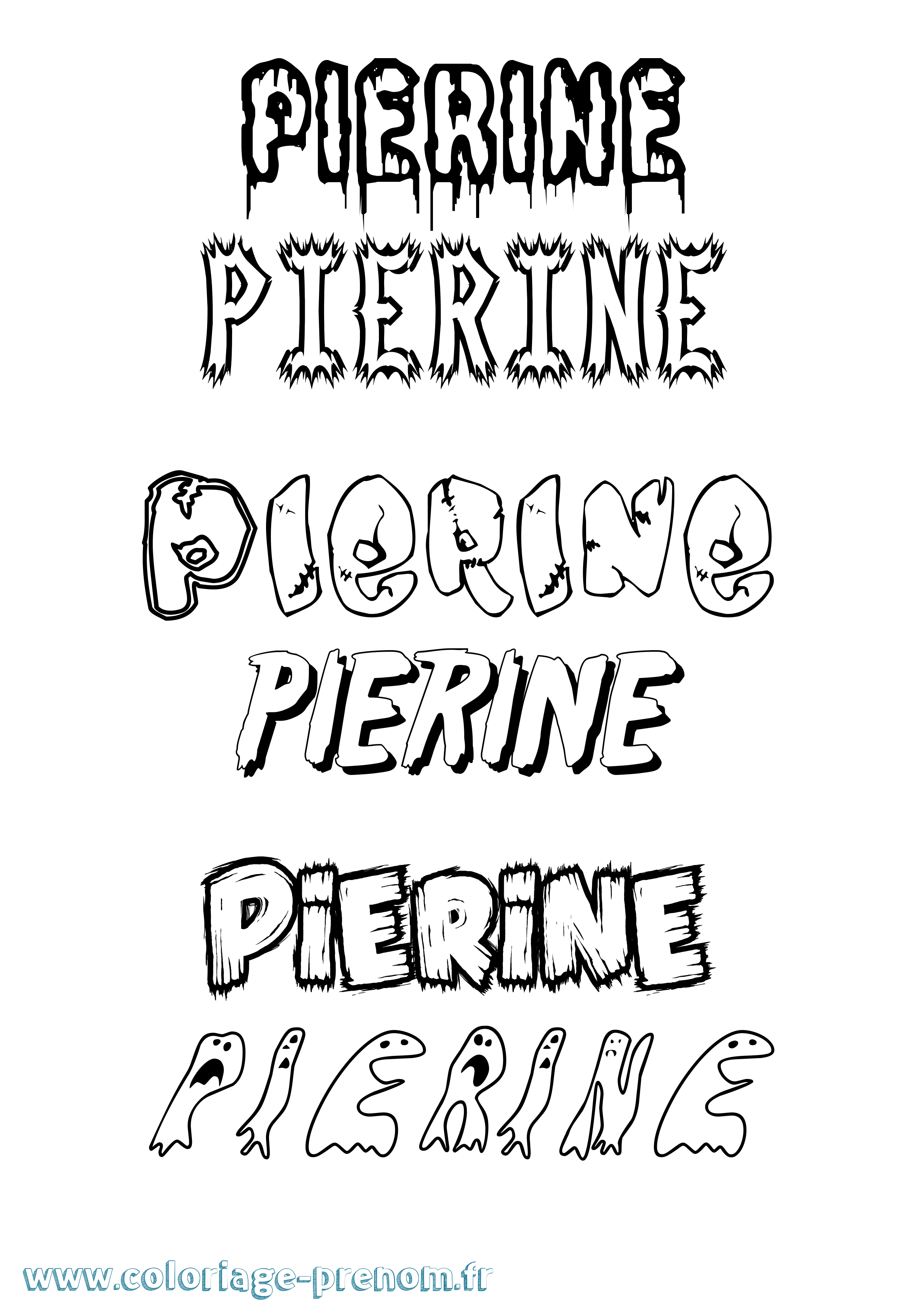 Coloriage Pierine Frisson Coloriage prénom Pierine Frisson