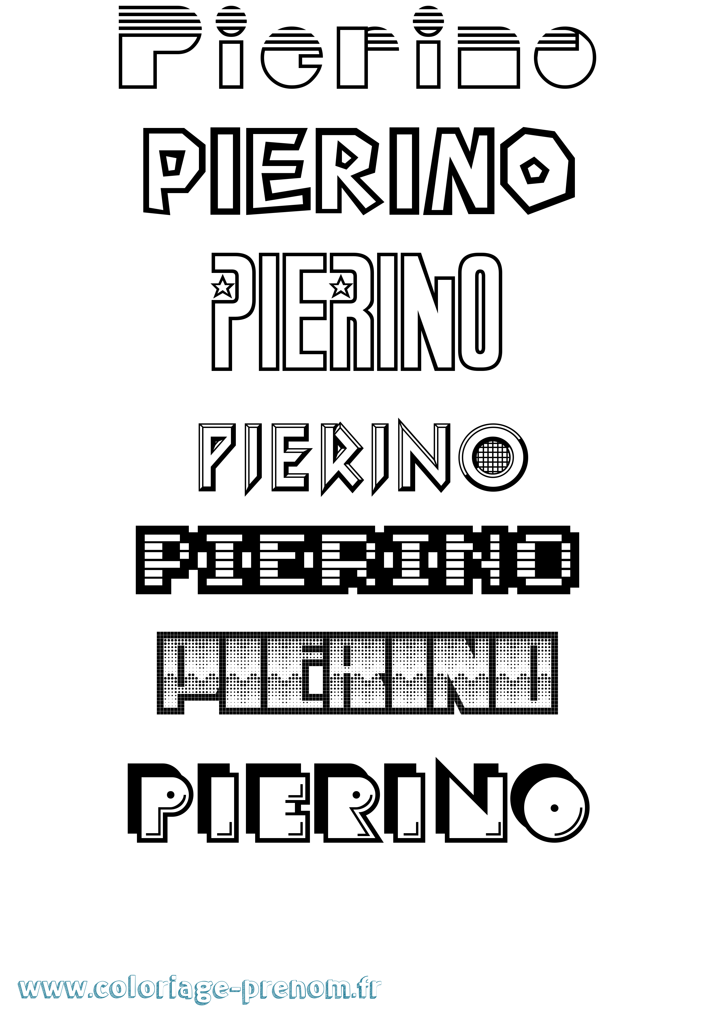 Coloriage Pierino Jeux Vidéos Coloriage prénom Pierino Jeux Vidéos
