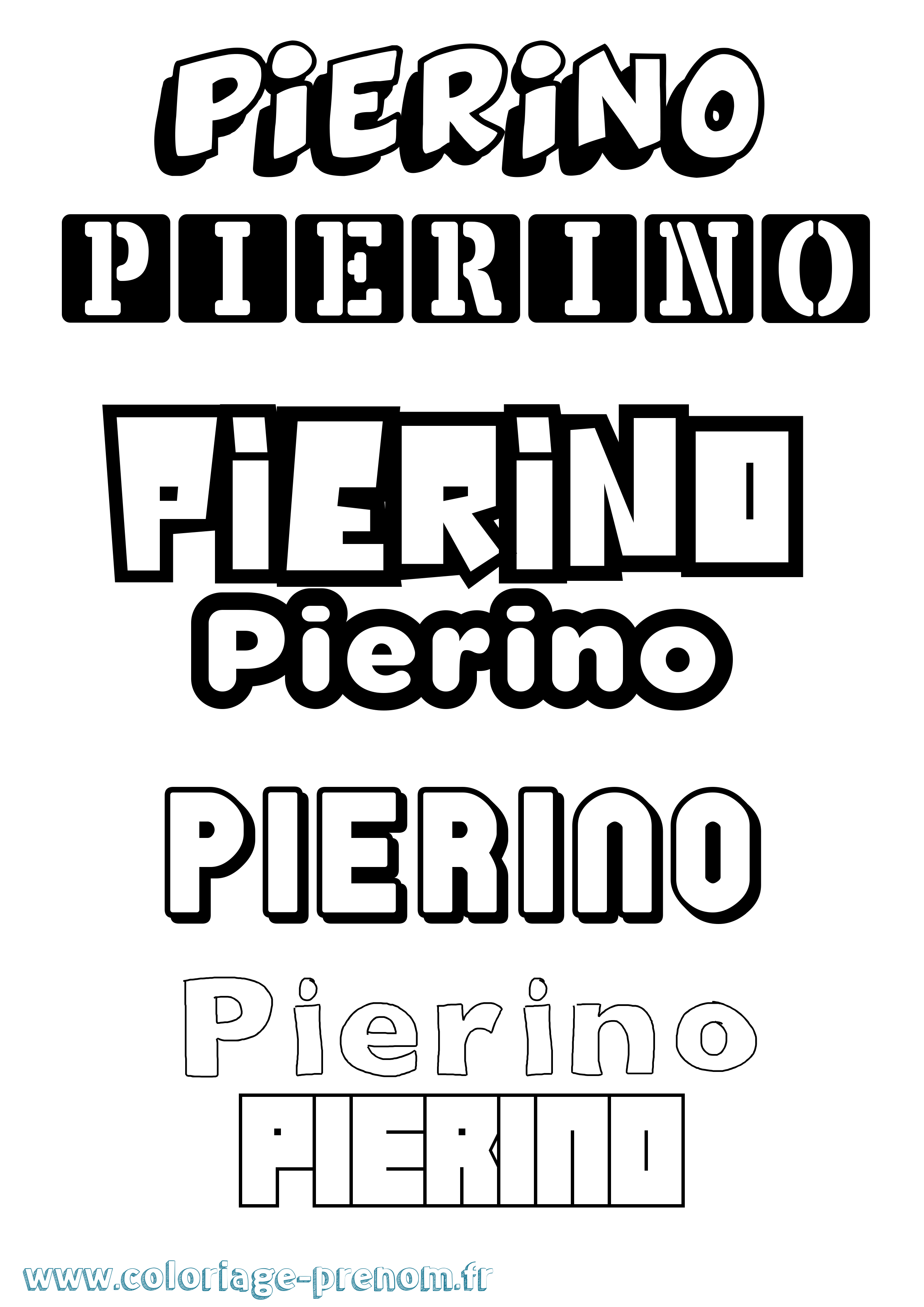 Coloriage Pierino Simple Coloriage prénom Pierino Simple