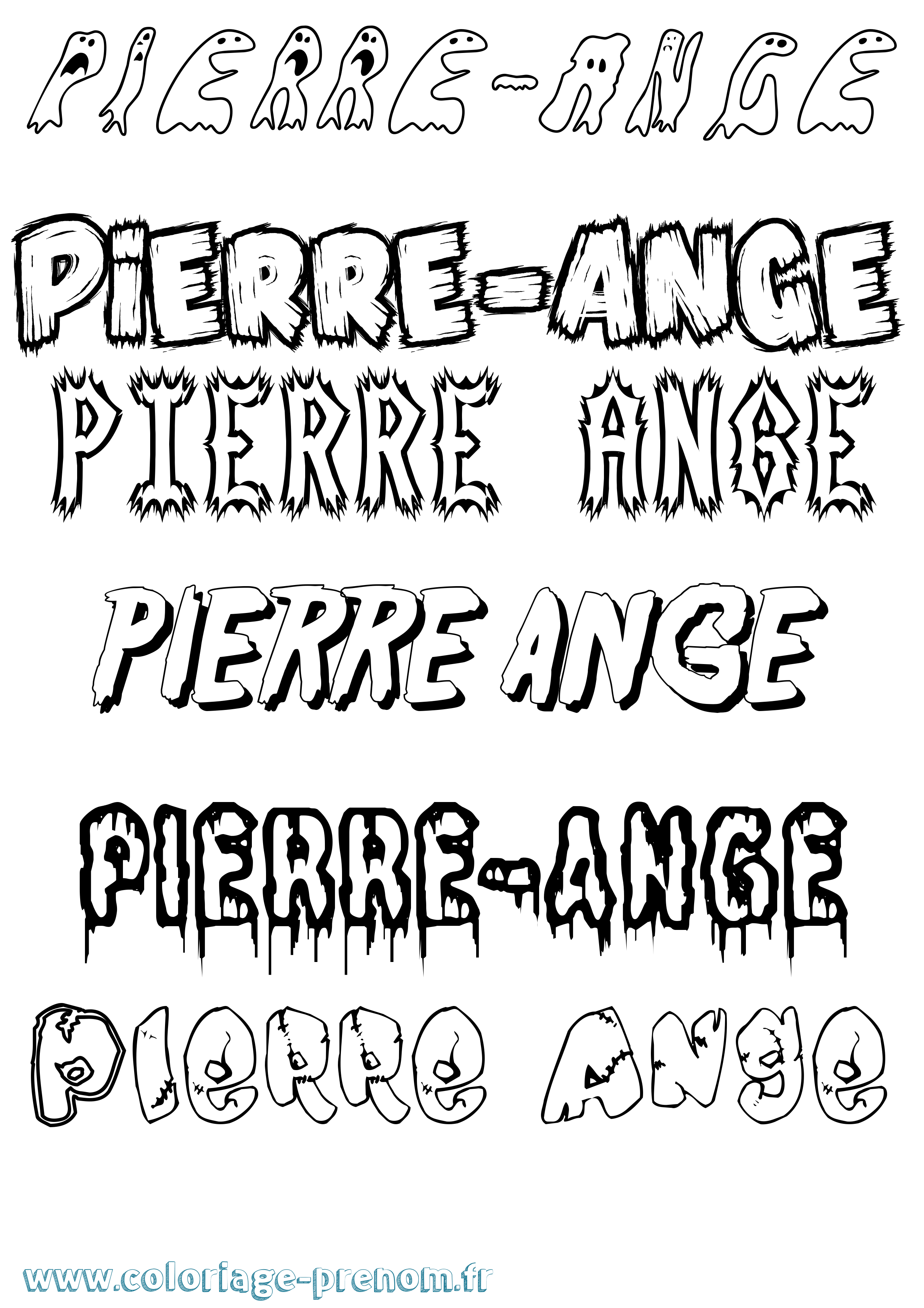 Coloriage Pierre-Ange Frisson Coloriage prénom Pierre-Ange Frisson