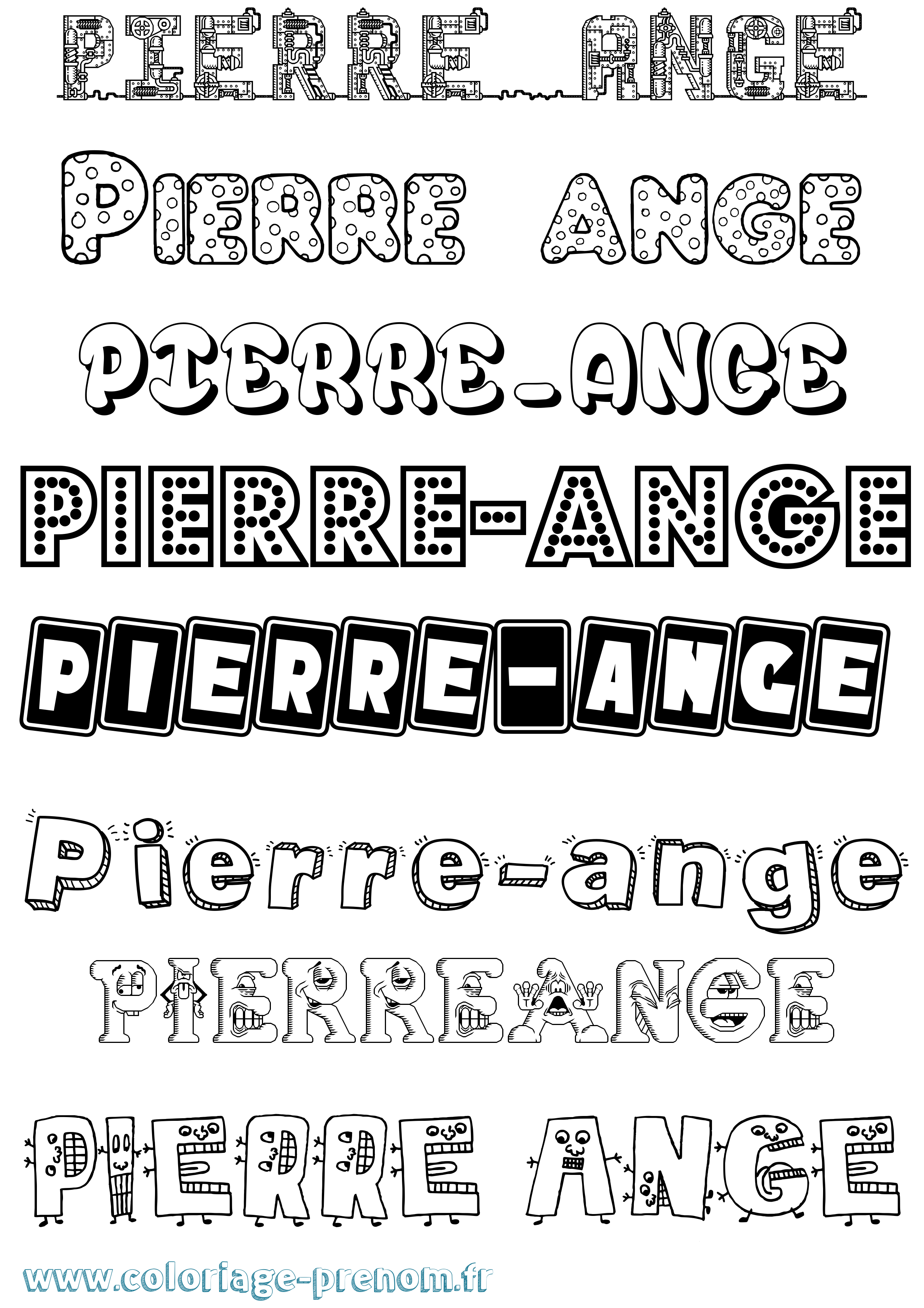 Coloriage Pierre-Ange Fun Coloriage prénom Pierre-Ange Fun
