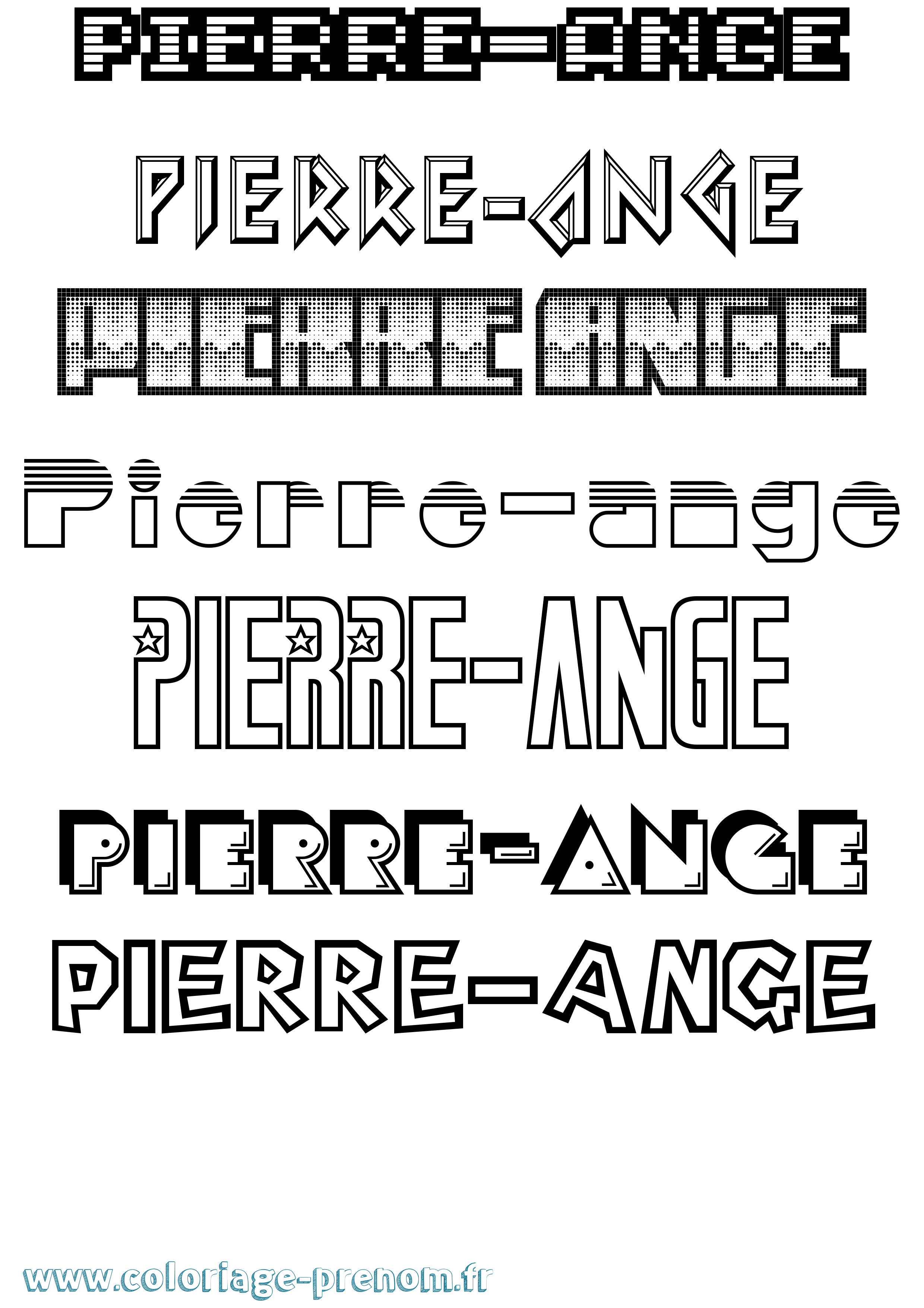 Coloriage Pierre-Ange Jeux Vidéos Coloriage prénom Pierre-Ange Jeux Vidéos