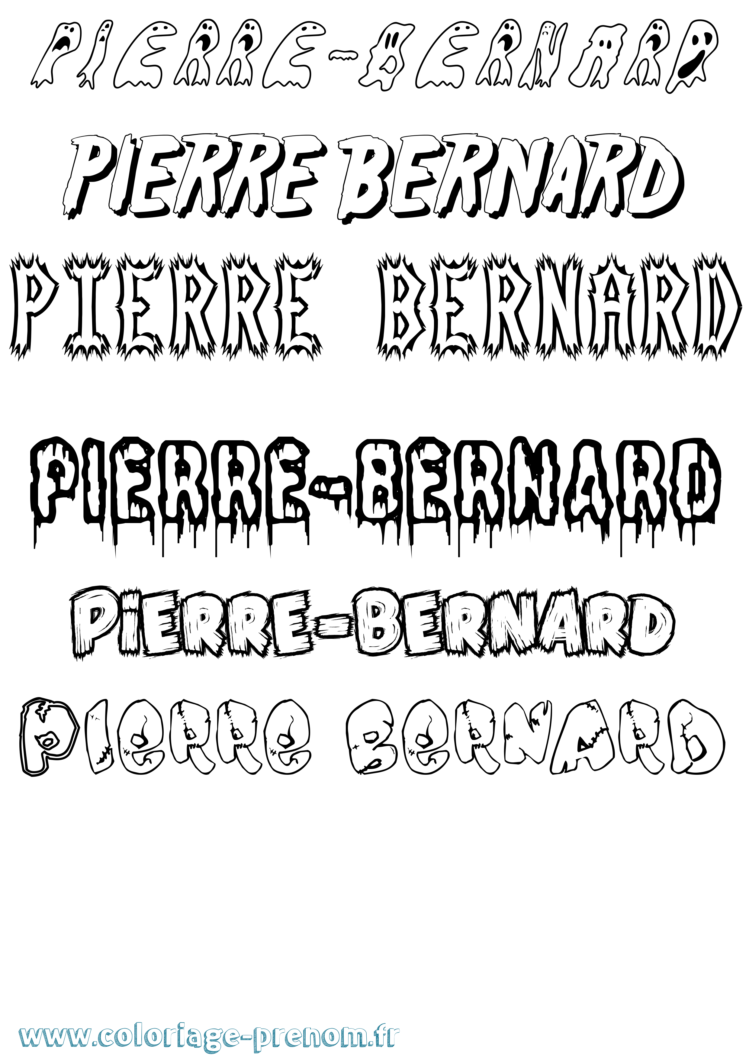 Coloriage Pierre-Bernard Frisson Coloriage prénom Pierre-Bernard Frisson