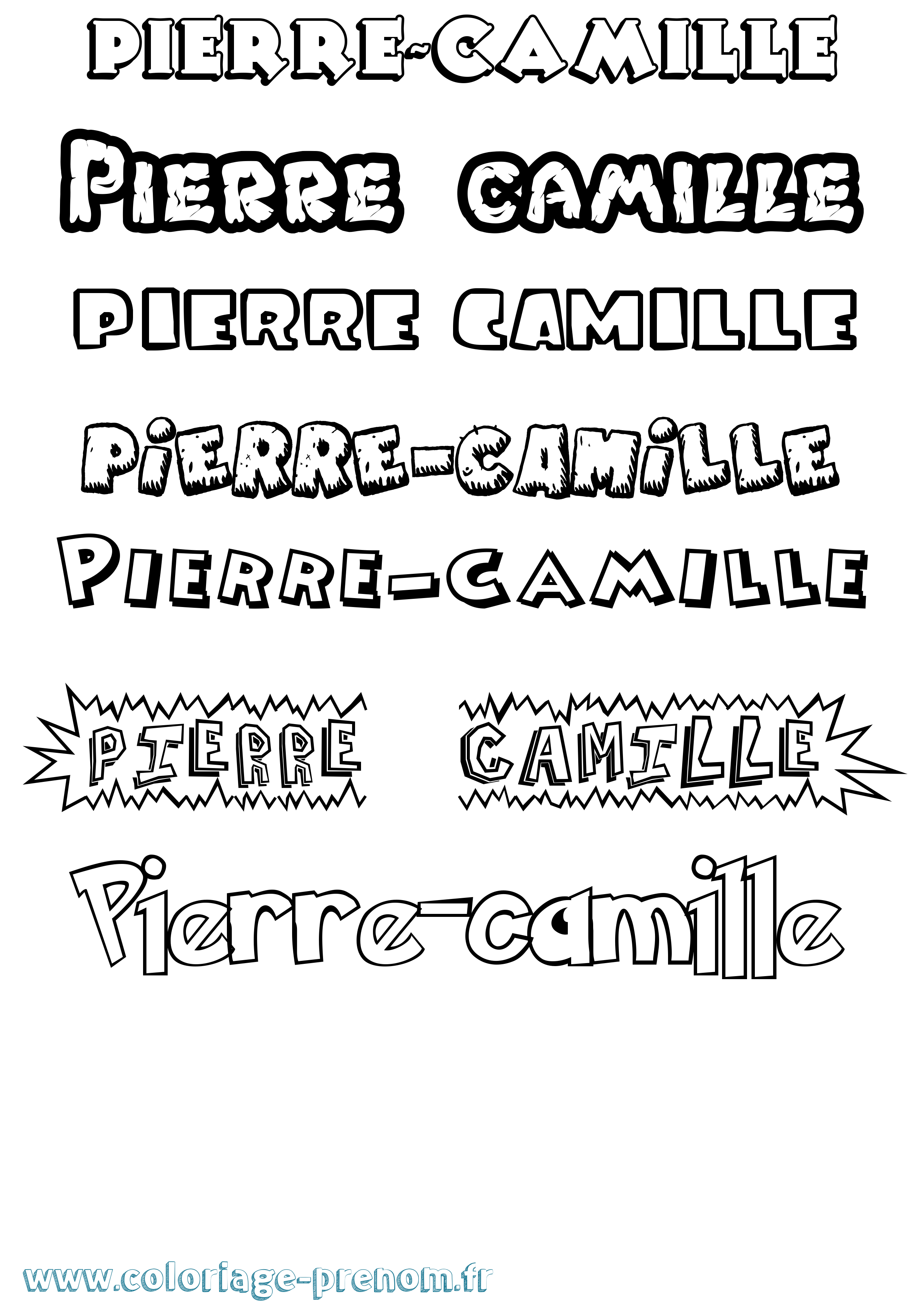 Coloriage Pierre-Camille Dessin Animé Coloriage prénom Pierre-Camille Dessin Animé