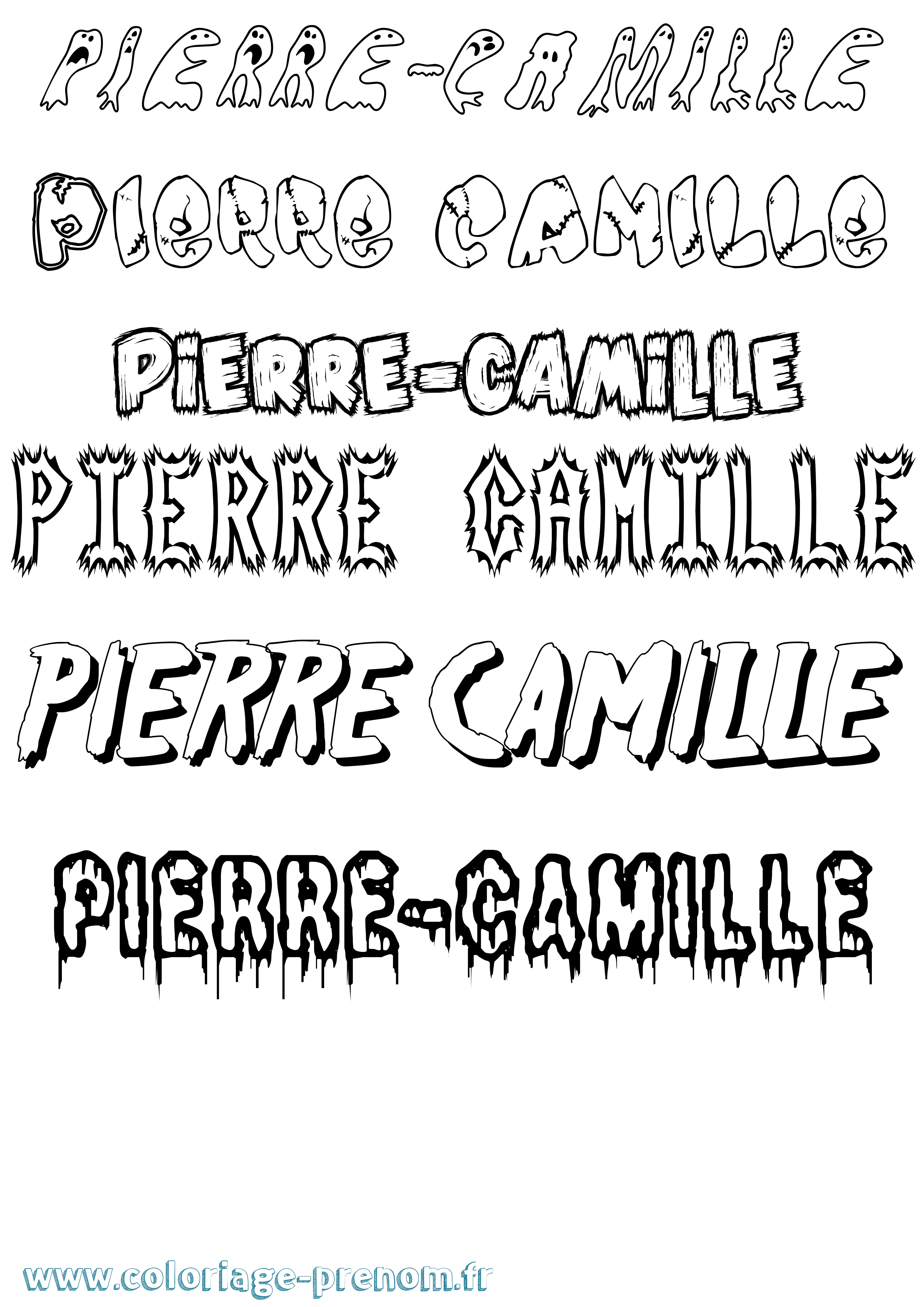 Coloriage Pierre-Camille Frisson Coloriage prénom Pierre-Camille Frisson