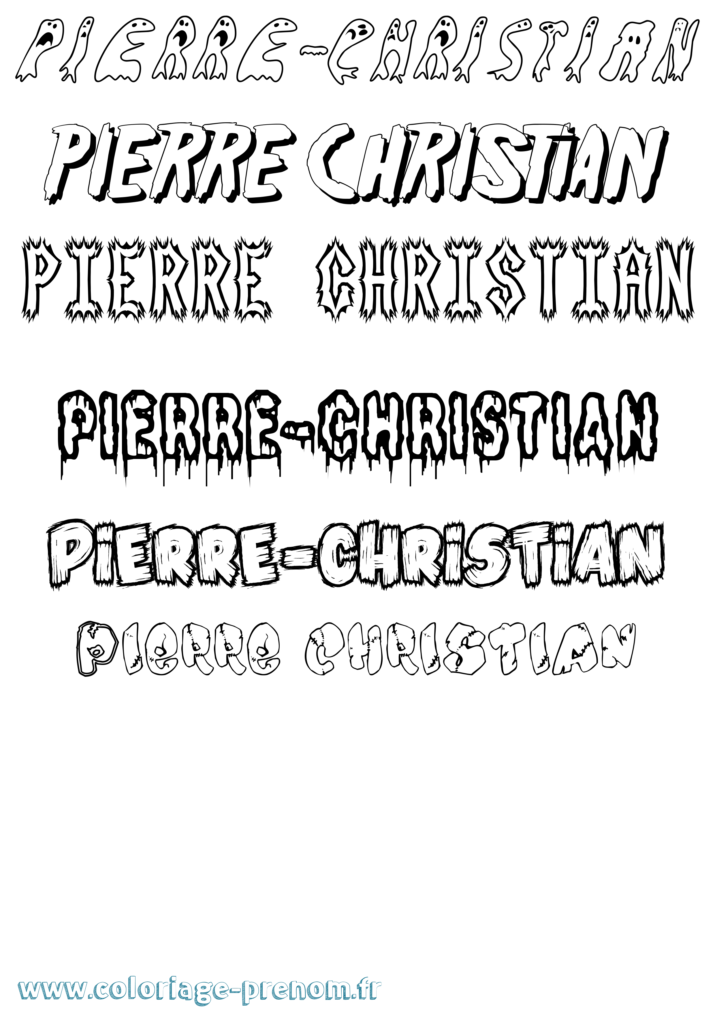Coloriage Pierre-Christian Frisson Coloriage prénom Pierre-Christian Frisson