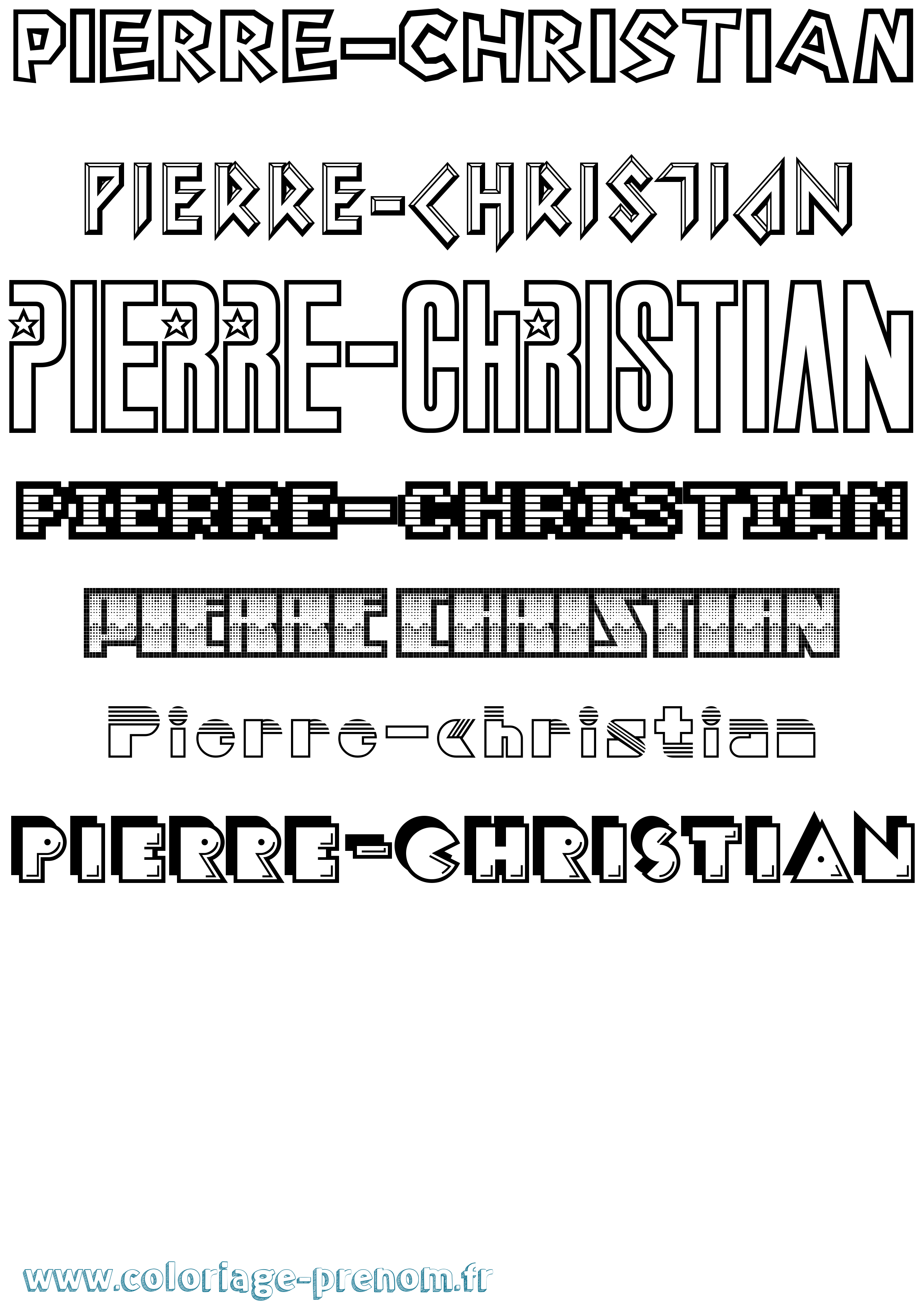 Coloriage Pierre-Christian Jeux Vidéos Coloriage prénom Pierre-Christian Jeux Vidéos