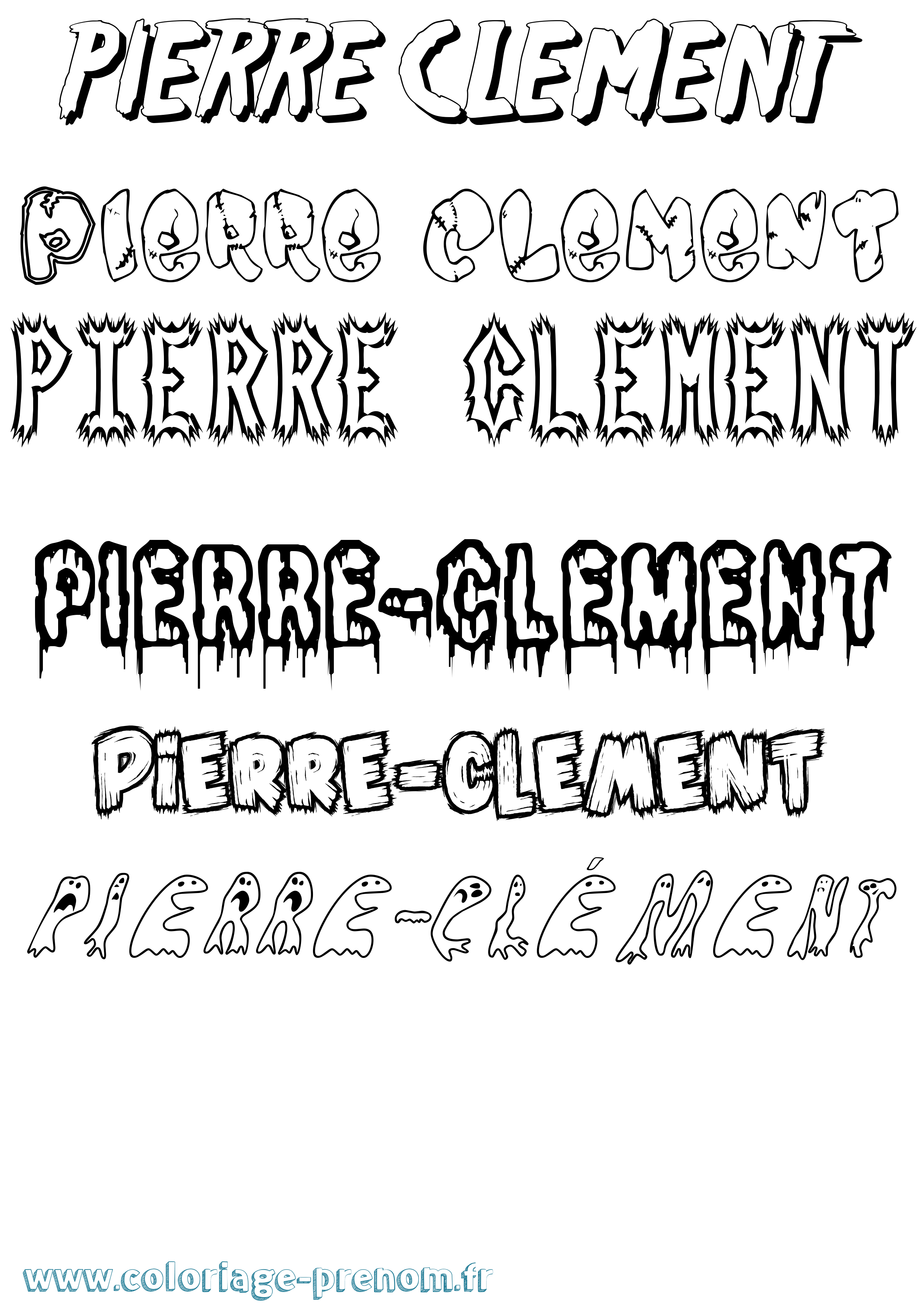 Coloriage Pierre-Clément Frisson Coloriage prénom Pierre-Clément Frisson