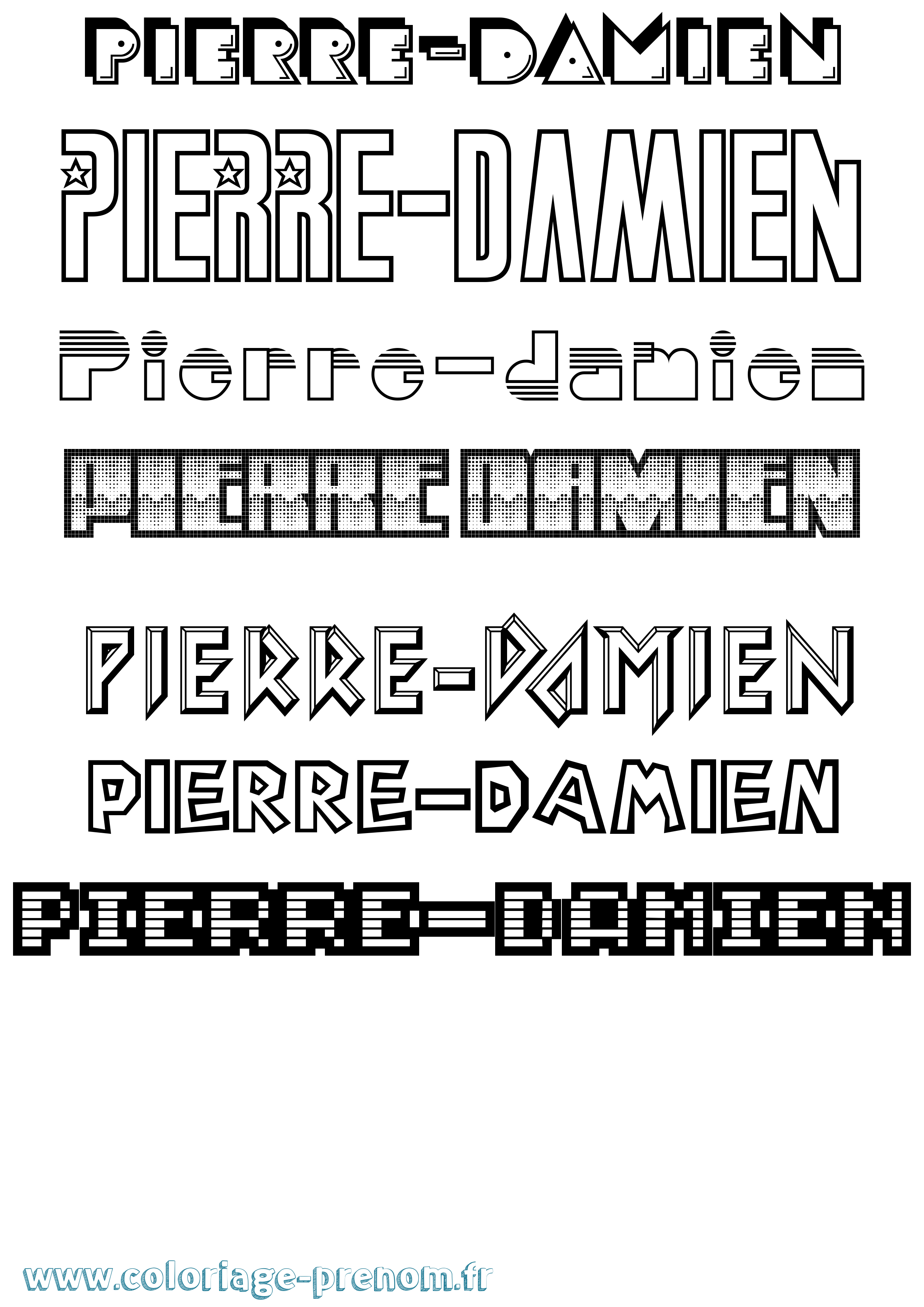 Coloriage Pierre-Damien Jeux Vidéos Coloriage prénom Pierre-Damien Jeux Vidéos