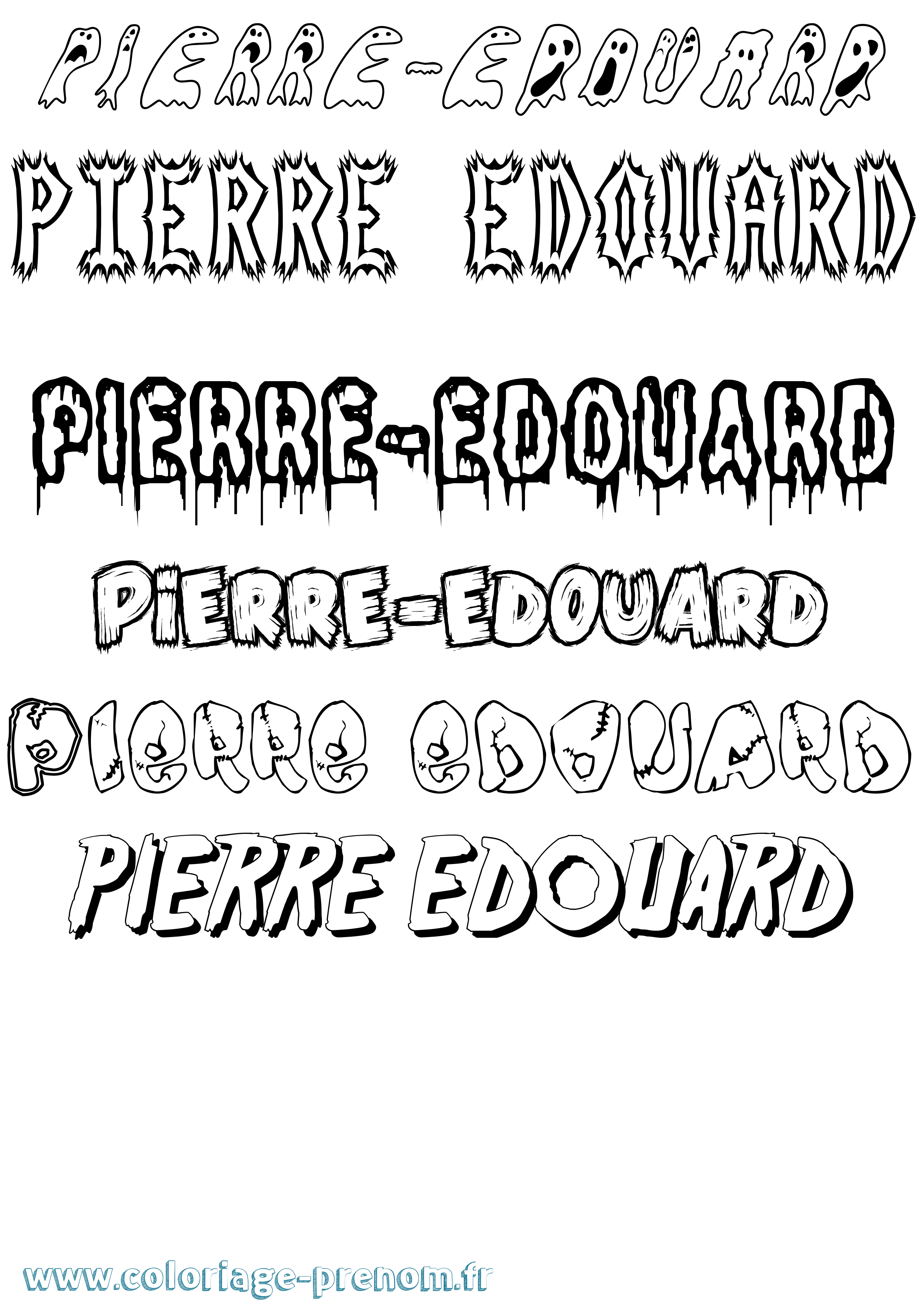 Coloriage Pierre-Edouard Frisson Coloriage prénom Pierre-Edouard Frisson