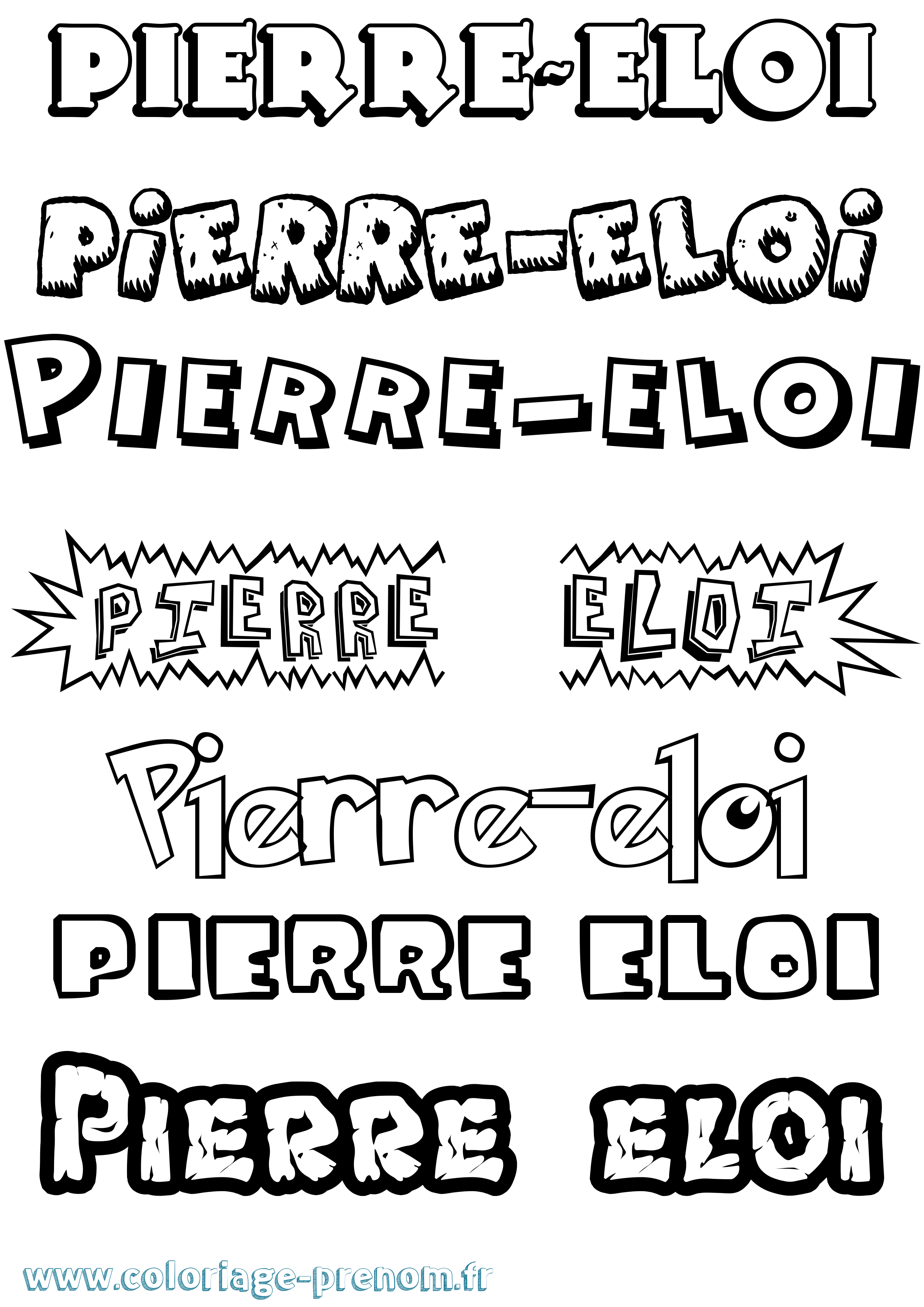 Coloriage Pierre-Eloi Dessin Animé Coloriage prénom Pierre-Eloi Dessin Animé