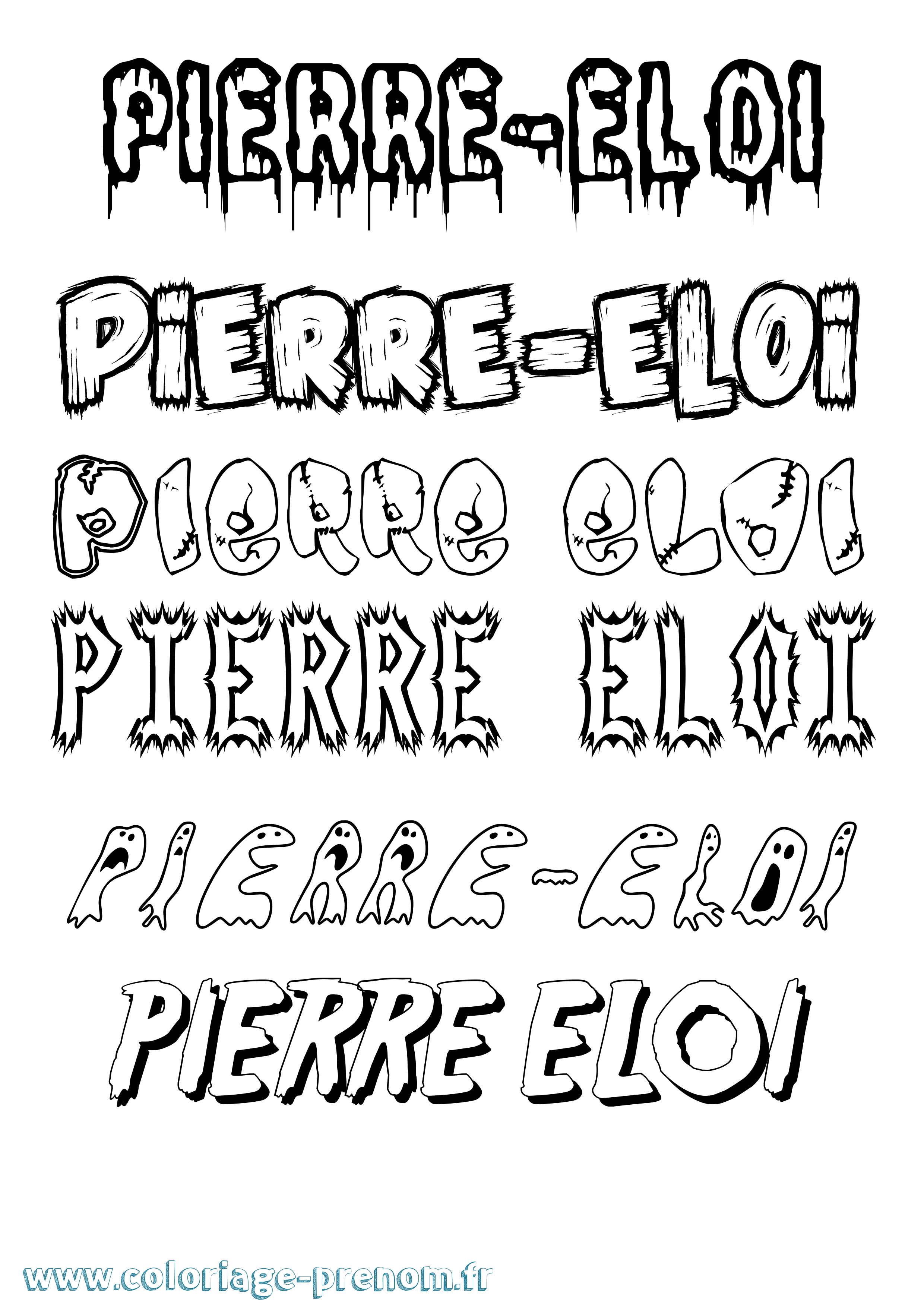 Coloriage Pierre-Eloi Frisson Coloriage prénom Pierre-Eloi Frisson