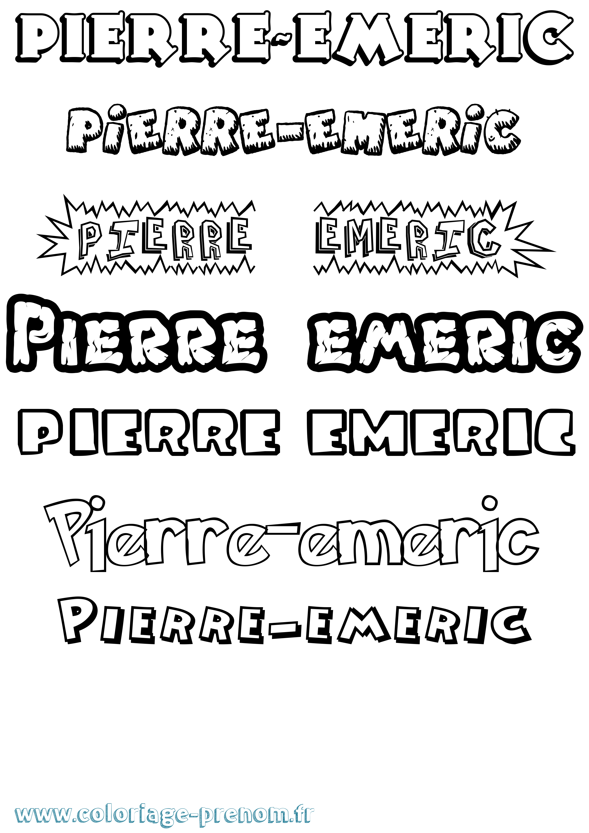 Coloriage Pierre-Emeric Dessin Animé Coloriage prénom Pierre-Emeric Dessin Animé