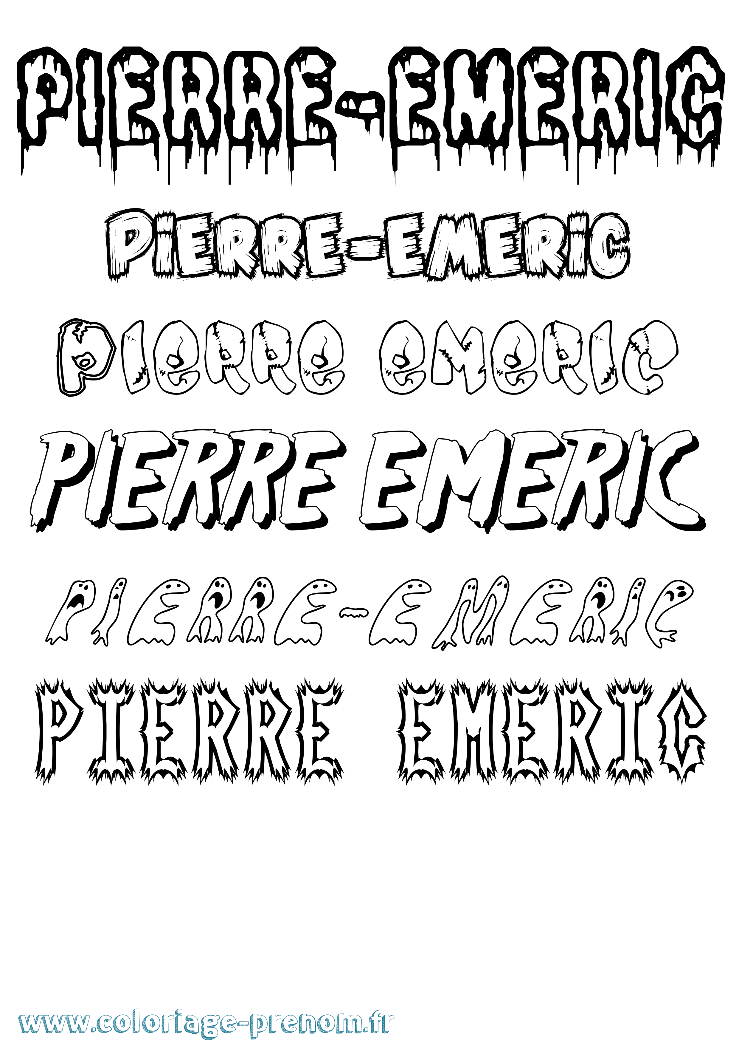 Coloriage Pierre-Emeric Frisson Coloriage prénom Pierre-Emeric Frisson