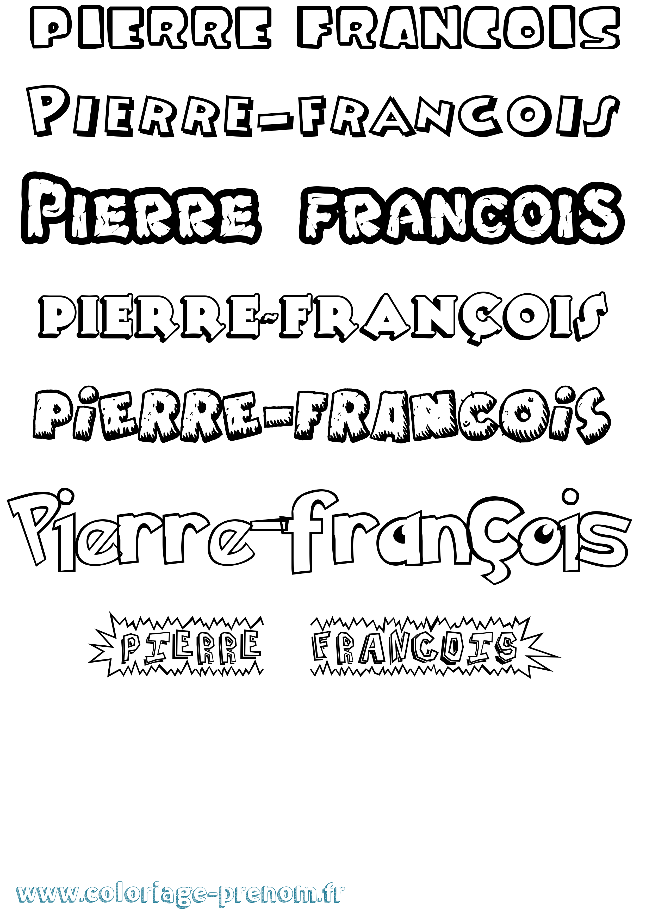 Coloriage Pierre-François Dessin Animé Coloriage prénom Pierre-François Dessin Animé