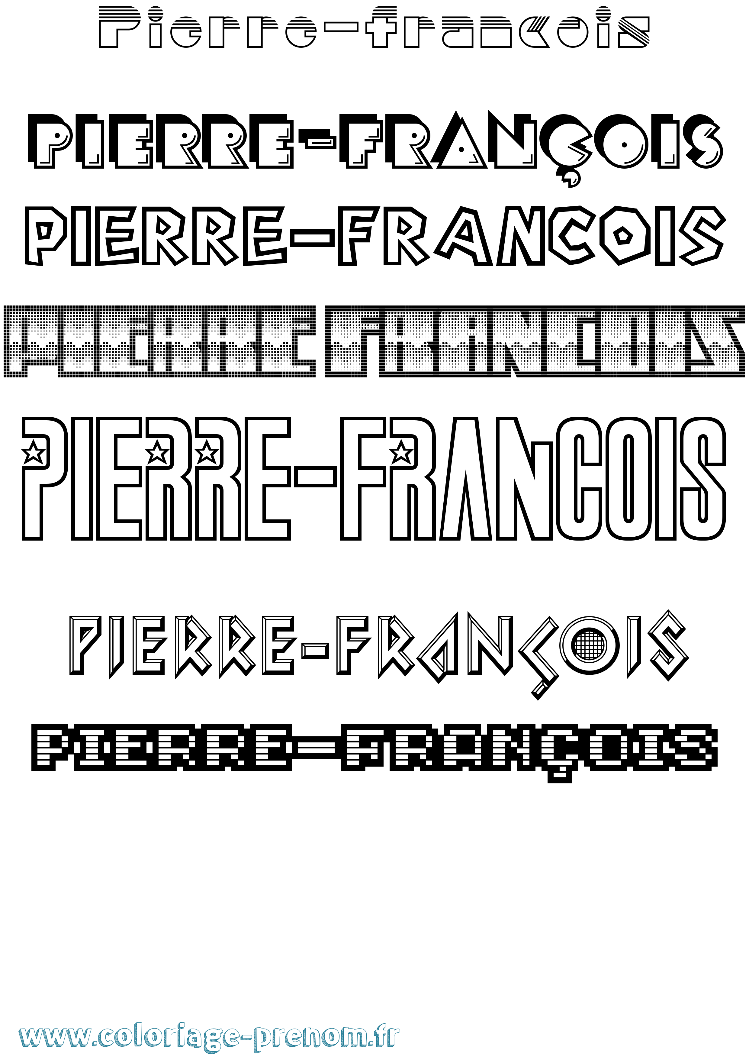 Coloriage Pierre-François Jeux Vidéos Coloriage prénom Pierre-François Jeux Vidéos