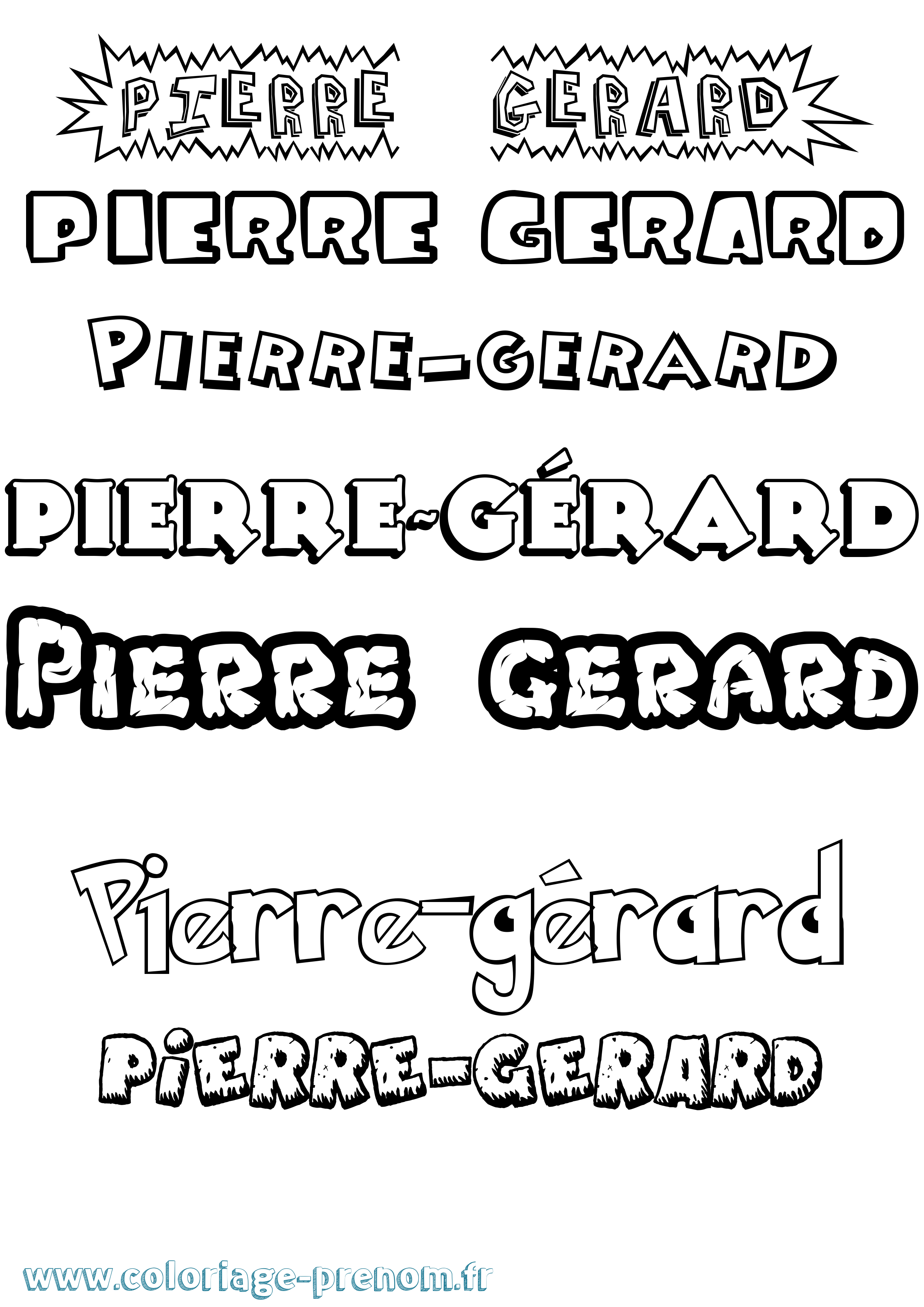 Coloriage Pierre-Gérard Dessin Animé Coloriage prénom Pierre-Gérard Dessin Animé