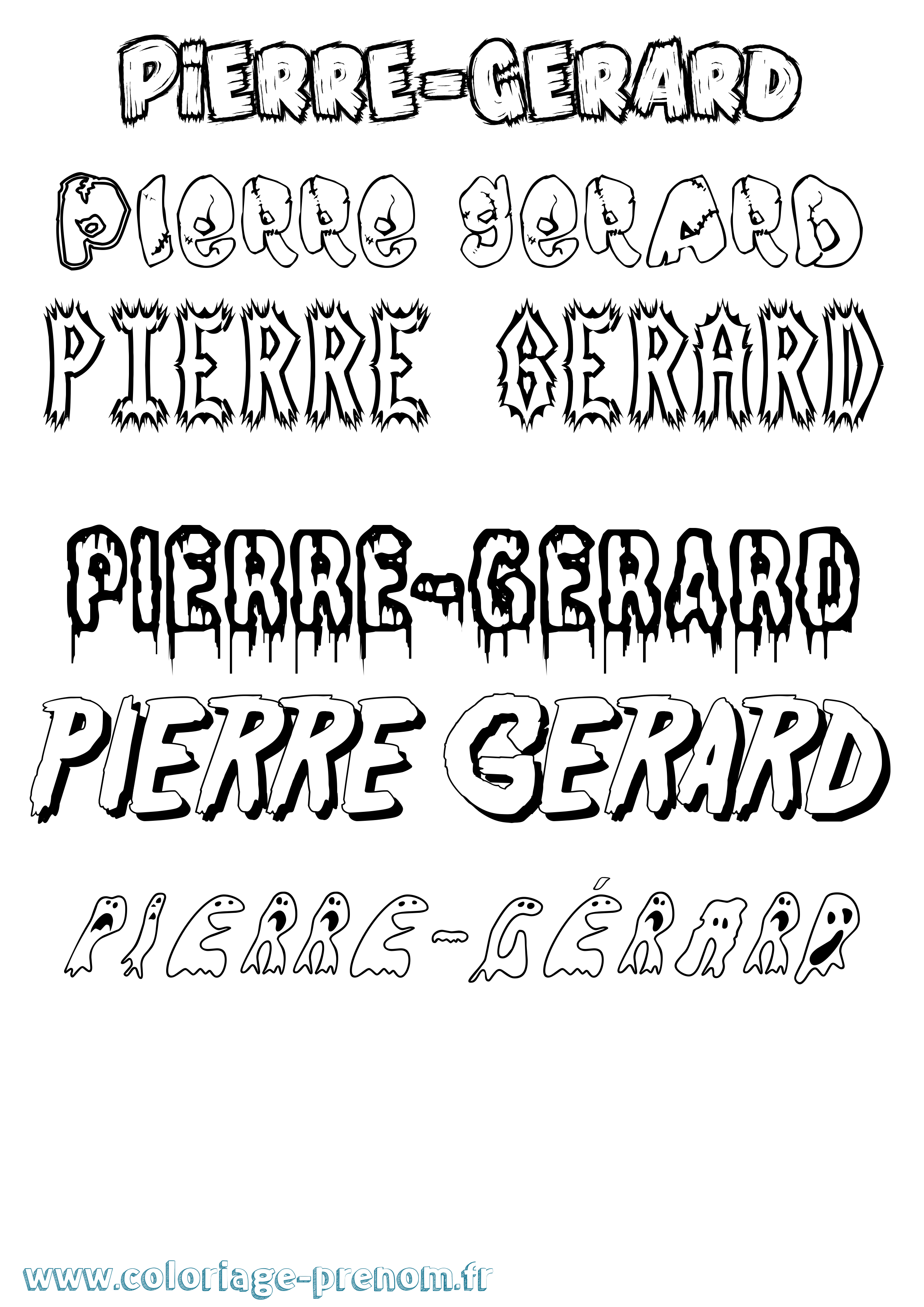 Coloriage Pierre-Gérard Frisson Coloriage prénom Pierre-Gérard Frisson