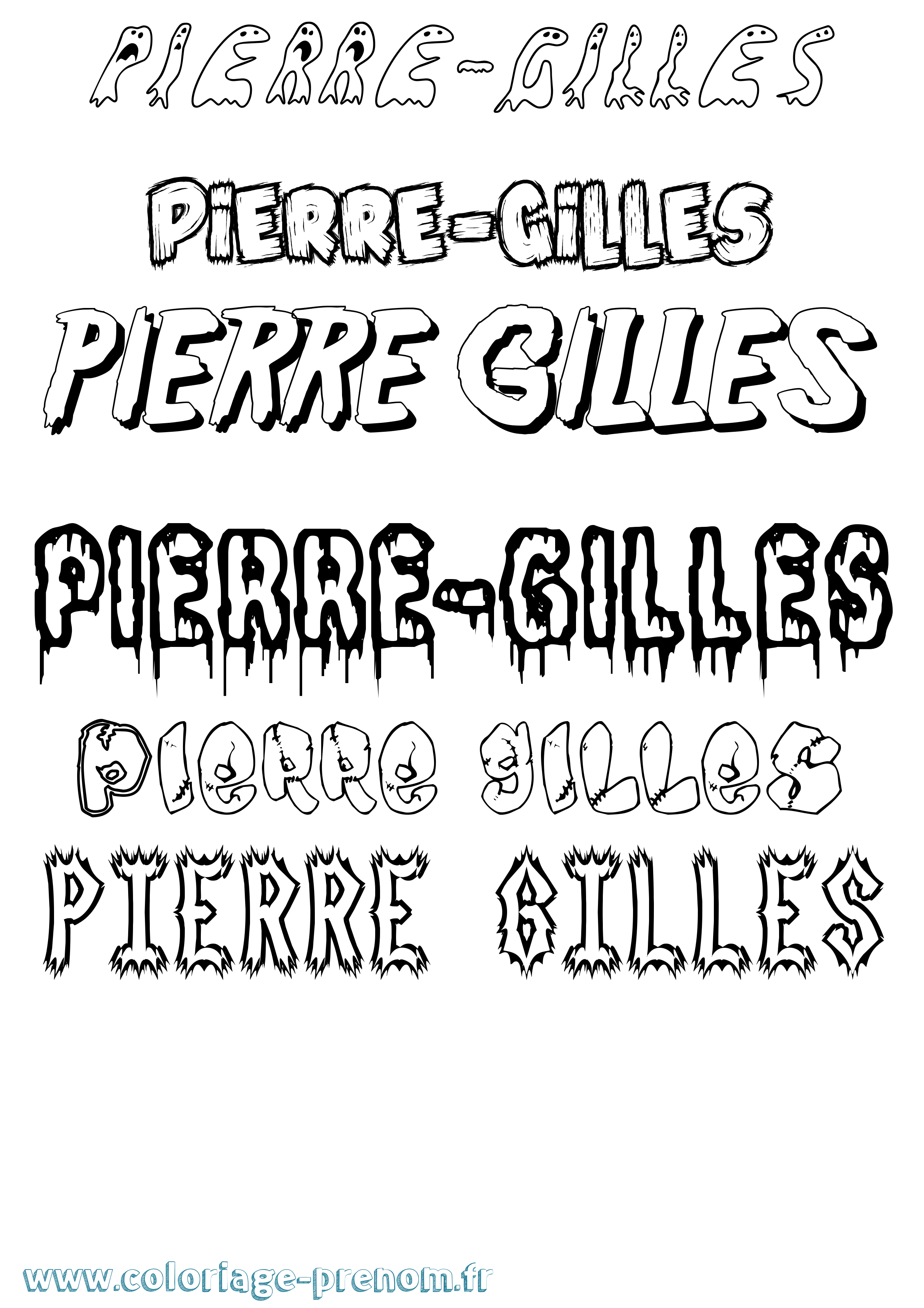 Coloriage Pierre-Gilles Frisson Coloriage prénom Pierre-Gilles Frisson