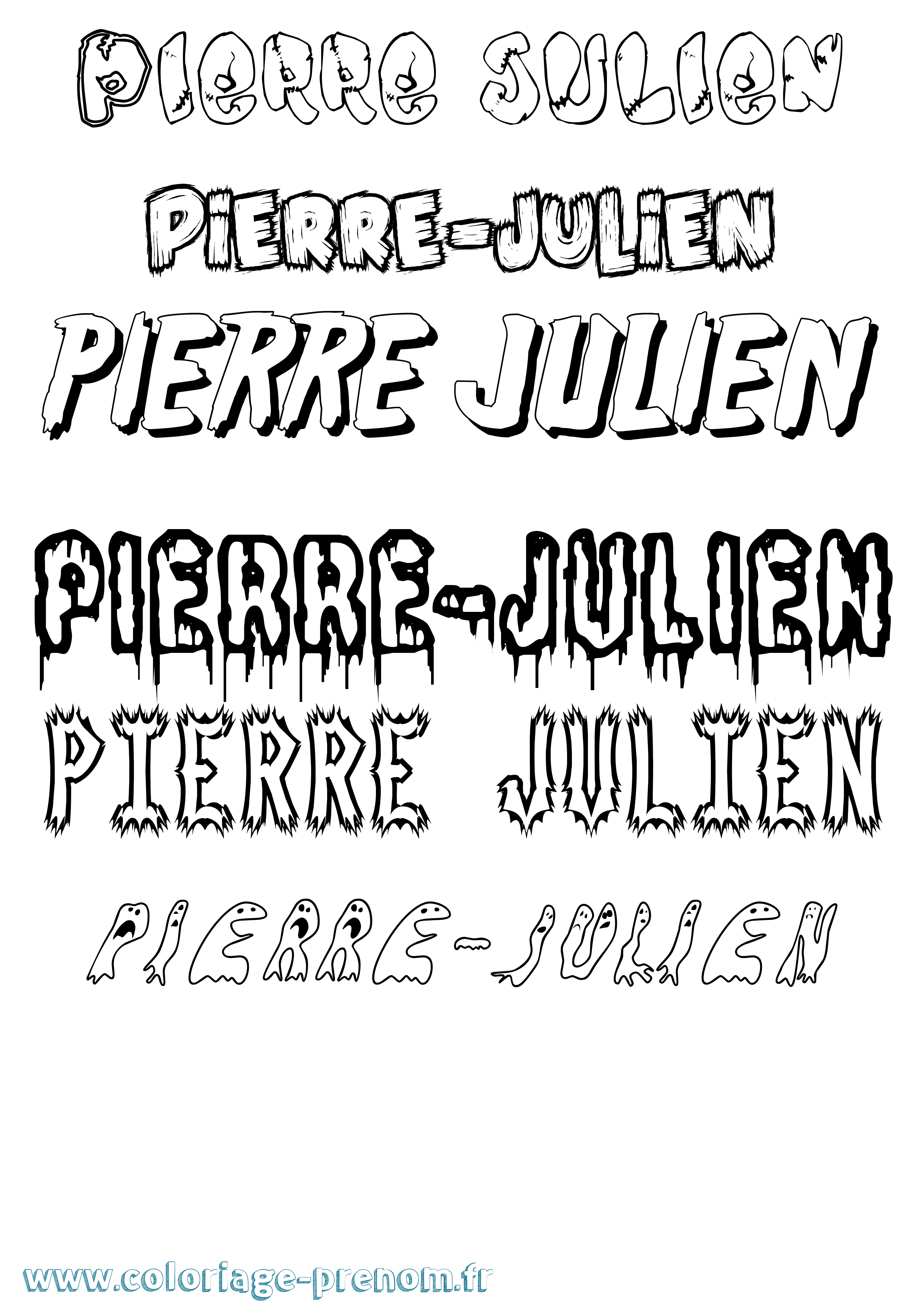 Coloriage Pierre-Julien Frisson Coloriage prénom Pierre-Julien Frisson