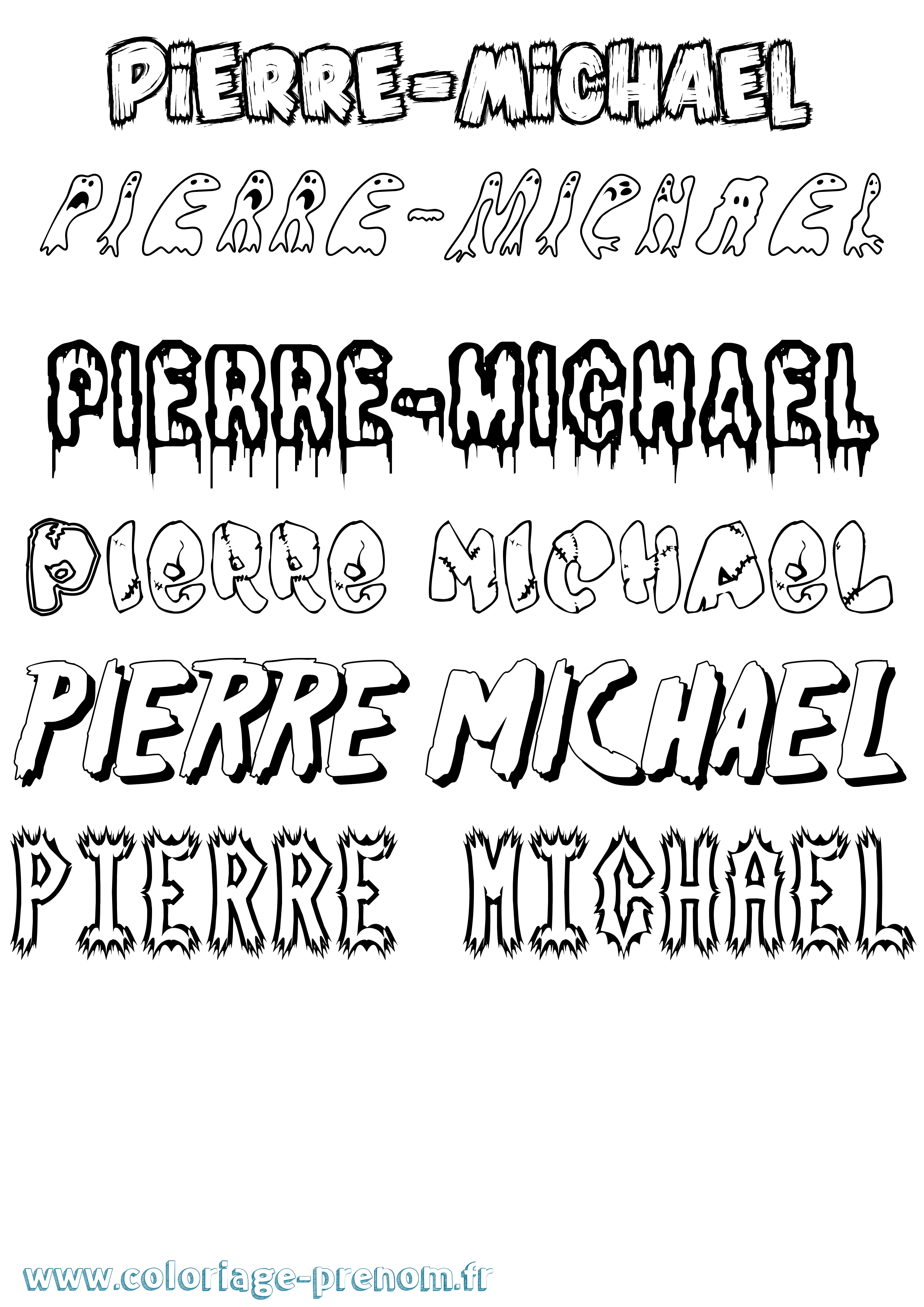 Coloriage Pierre-Michael Frisson Coloriage prénom Pierre-Michael Frisson