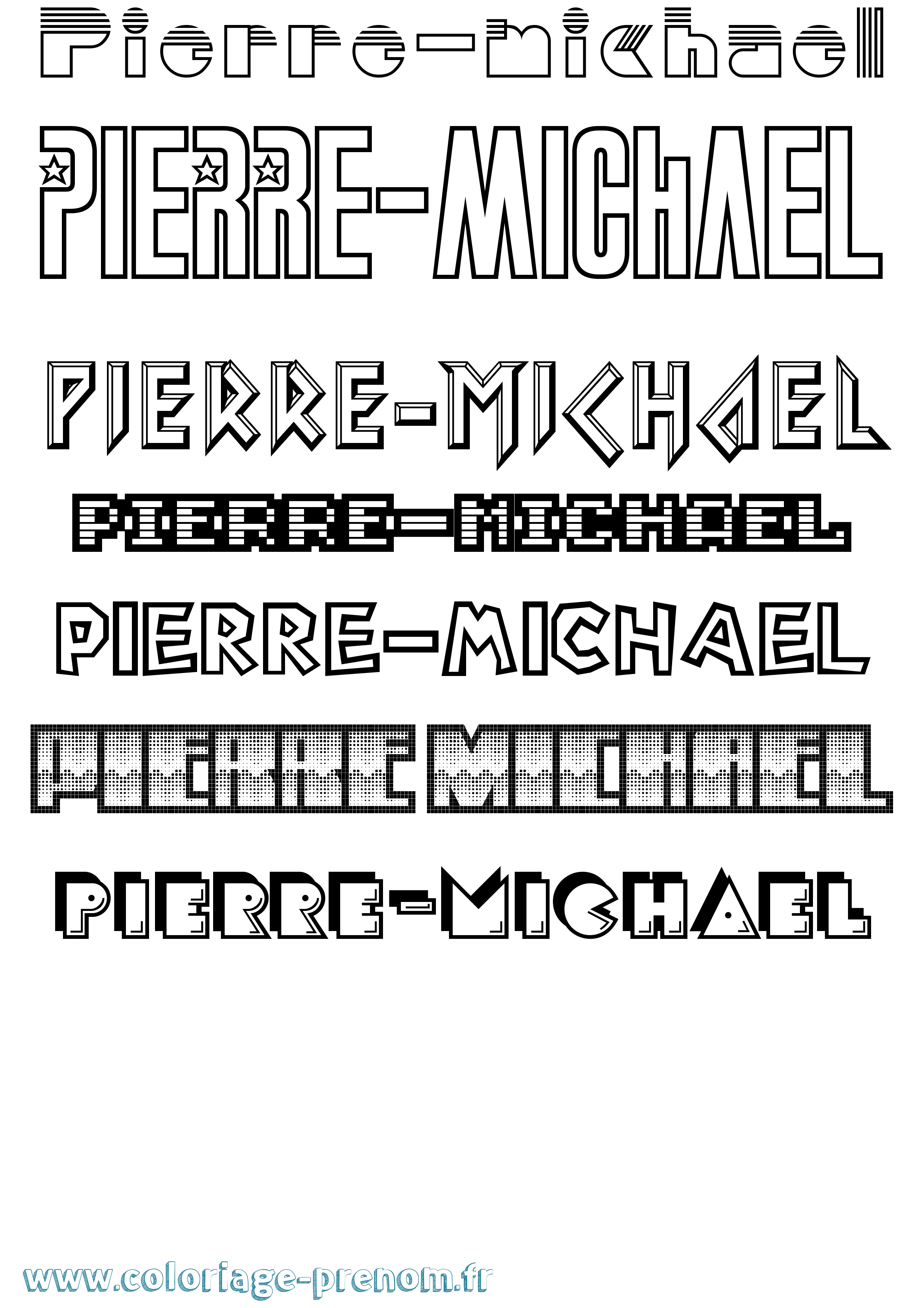 Coloriage Pierre-Michael Jeux Vidéos Coloriage prénom Pierre-Michael Jeux Vidéos