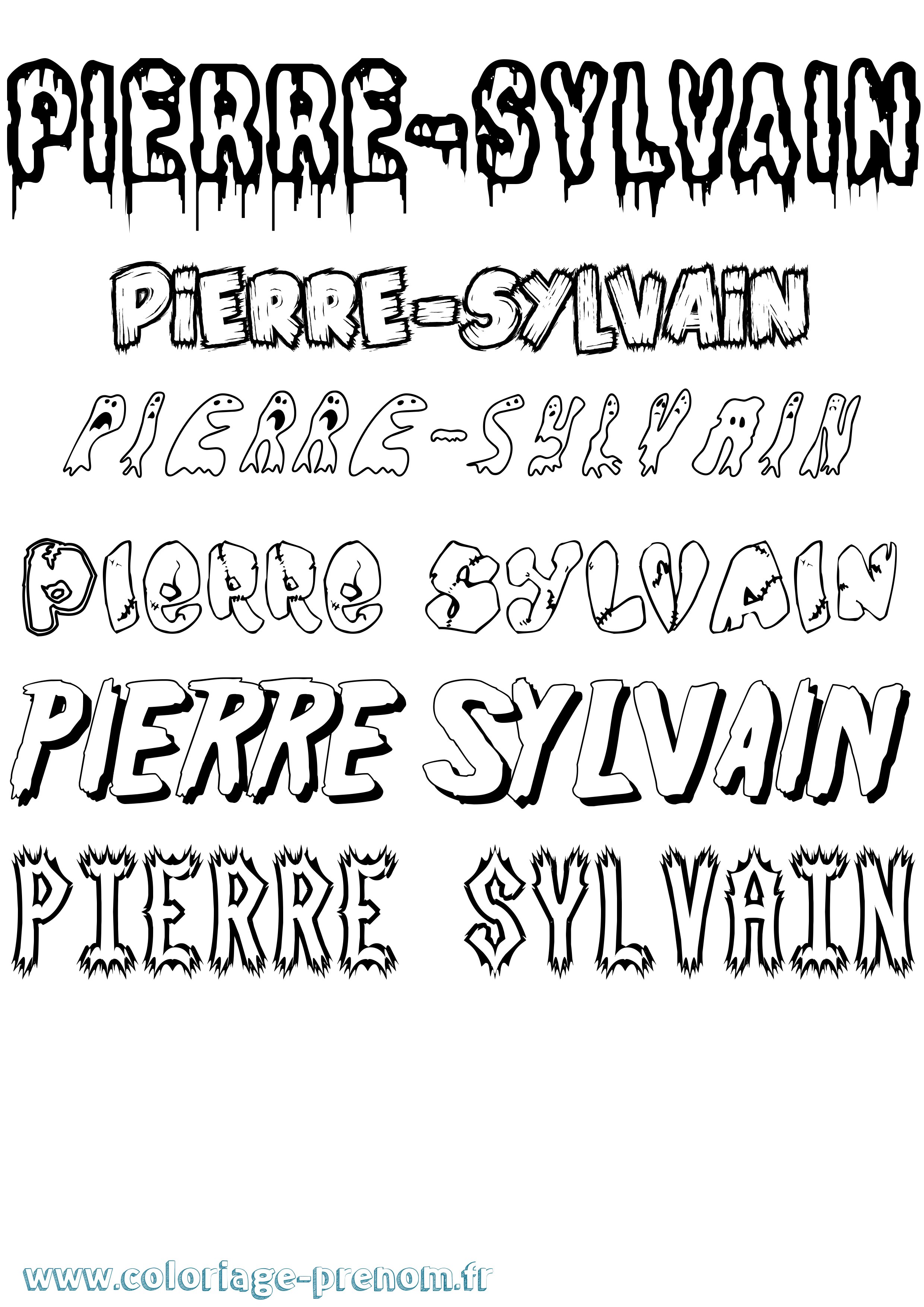 Coloriage Pierre-Sylvain Frisson Coloriage prénom Pierre-Sylvain Frisson