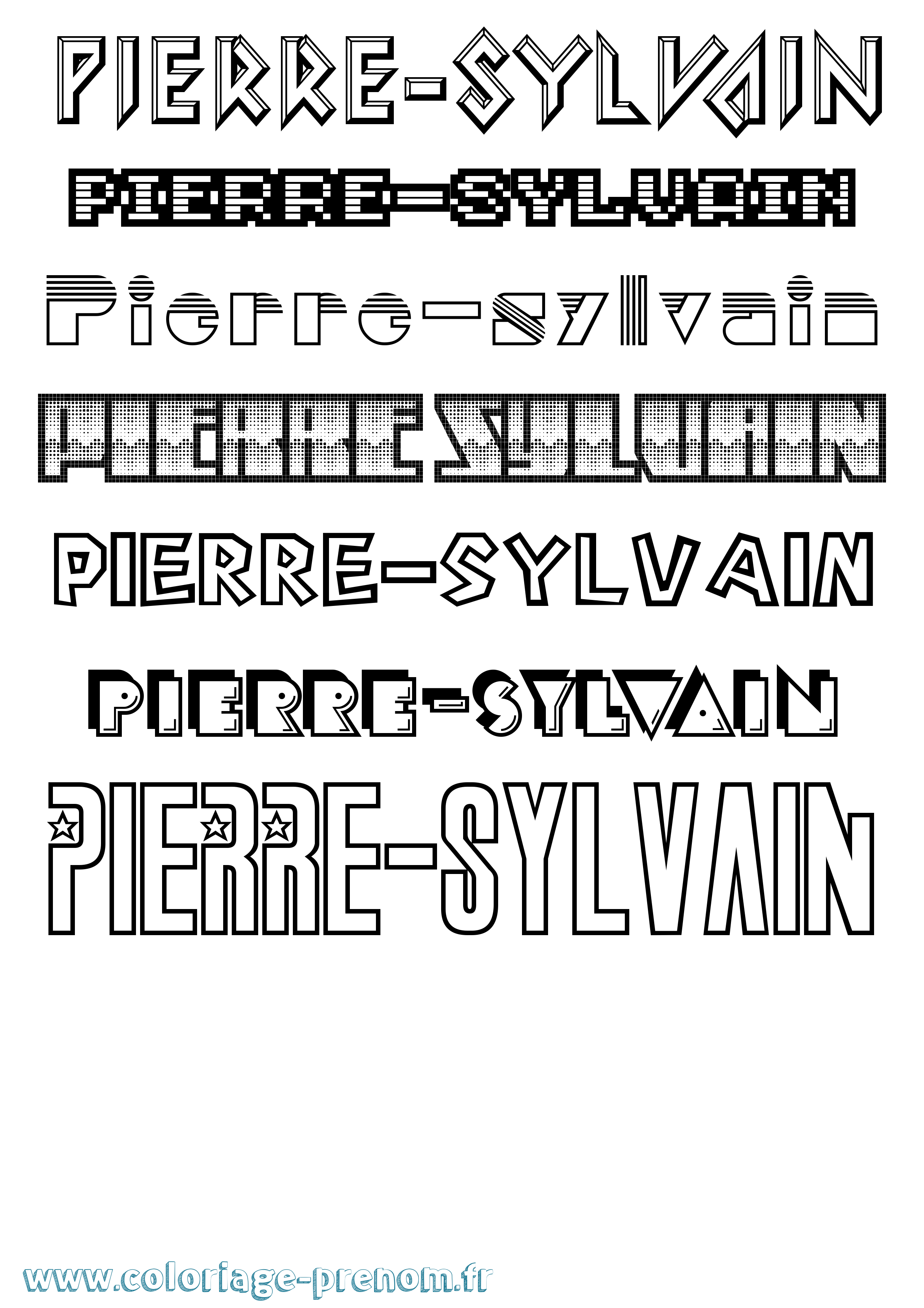 Coloriage Pierre-Sylvain Jeux Vidéos Coloriage prénom Pierre-Sylvain Jeux Vidéos